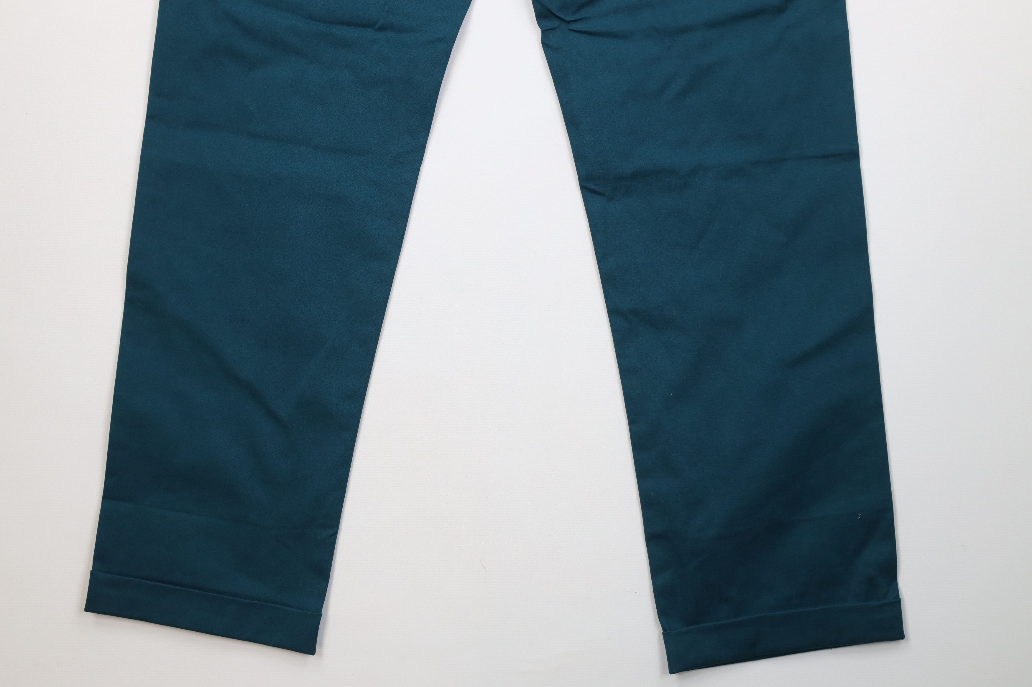 Lands' End New Lands End Cuffed Stretch Straight Leg Chino Pants Teal Size US 32 / EU 48 - 13 Thumbnail