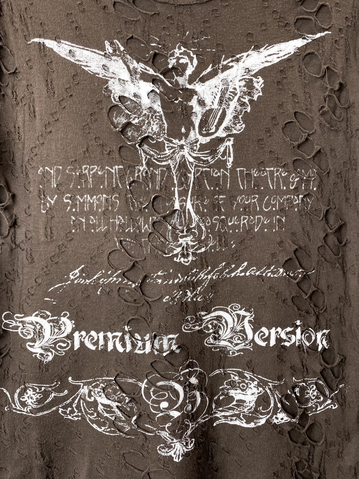 Hysteric Glamour Vintage Y2K Abstract Angel Mesh Printed T Shirt Size M / US 6-8 / IT 42-44 - 4 Thumbnail