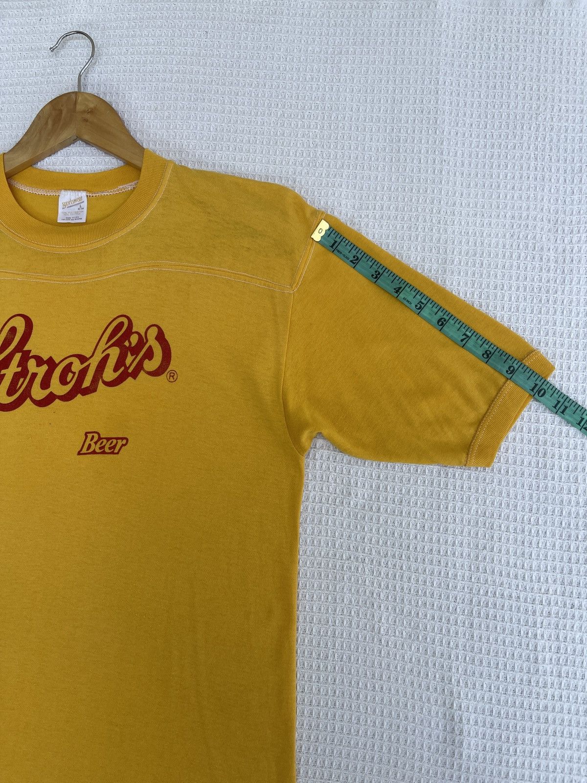 Budweiser × Vintage Last Drop🔥Rare🔥Vintage80s Stroh’s Beer Raglan Ringer T-Shirt Size US L / EU 52-54 / 3 - 12 Thumbnail