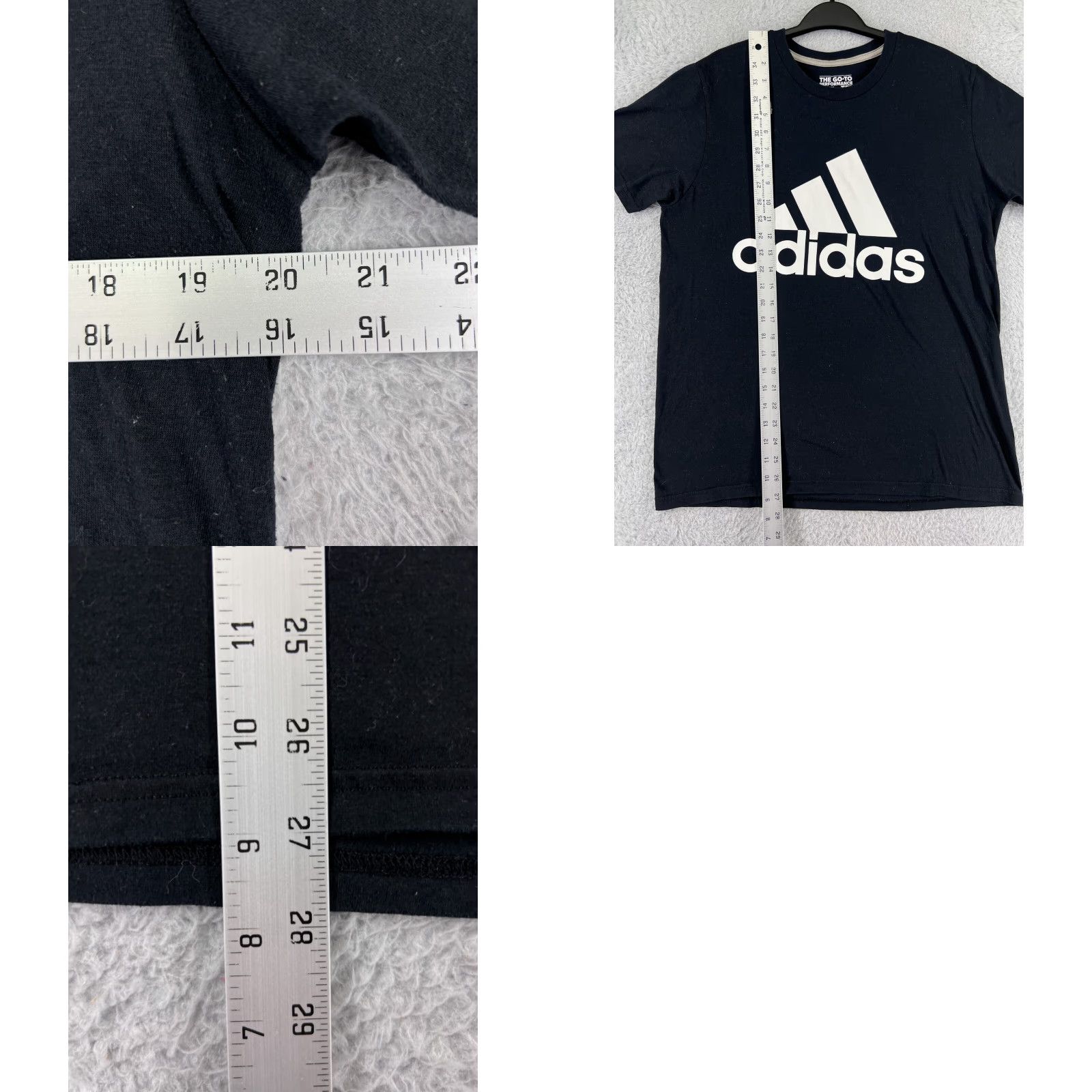 Adidas Adidas Shirt Mens Large Black Short Sleeve Crew Neck Polyester Logo Size US L / EU 52-54 / 3 - 9 Thumbnail