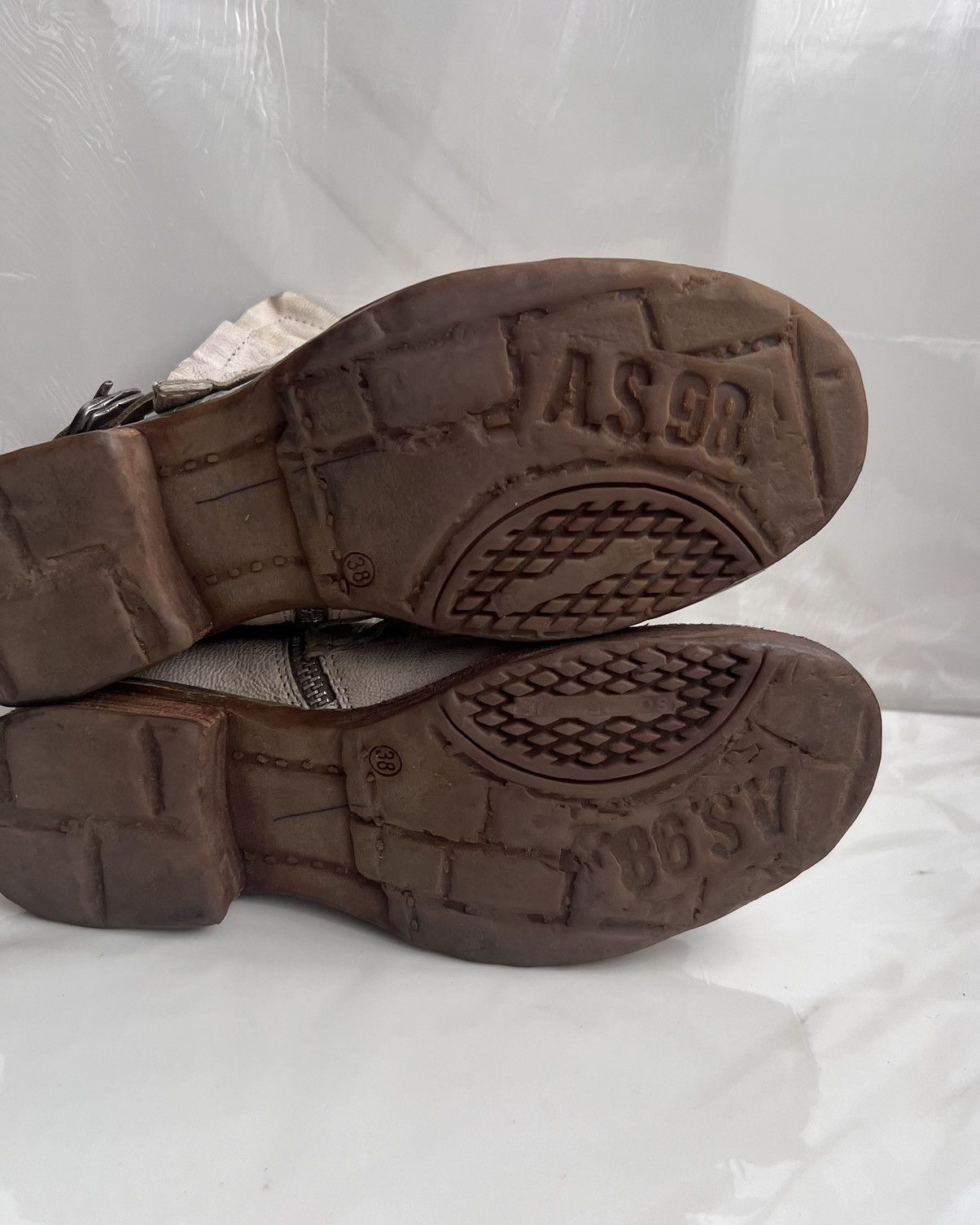A.S.98 As 98 Airstep Zipper Boho Biker Gray distressed boot Size US 8 / IT 38 - 9 Thumbnail