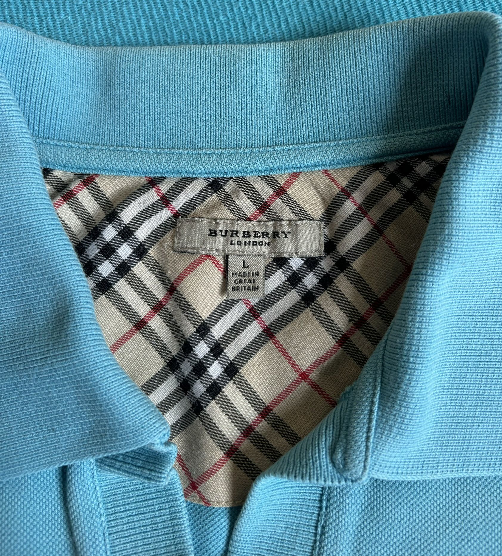 Burberry Burberry Blue Polo Size L Size US L / EU 52-54 / 3 - 15 Thumbnail