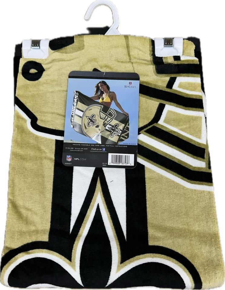 Designer New Orleans Saints Beach Towel Size ONE SIZE - 3 Thumbnail
