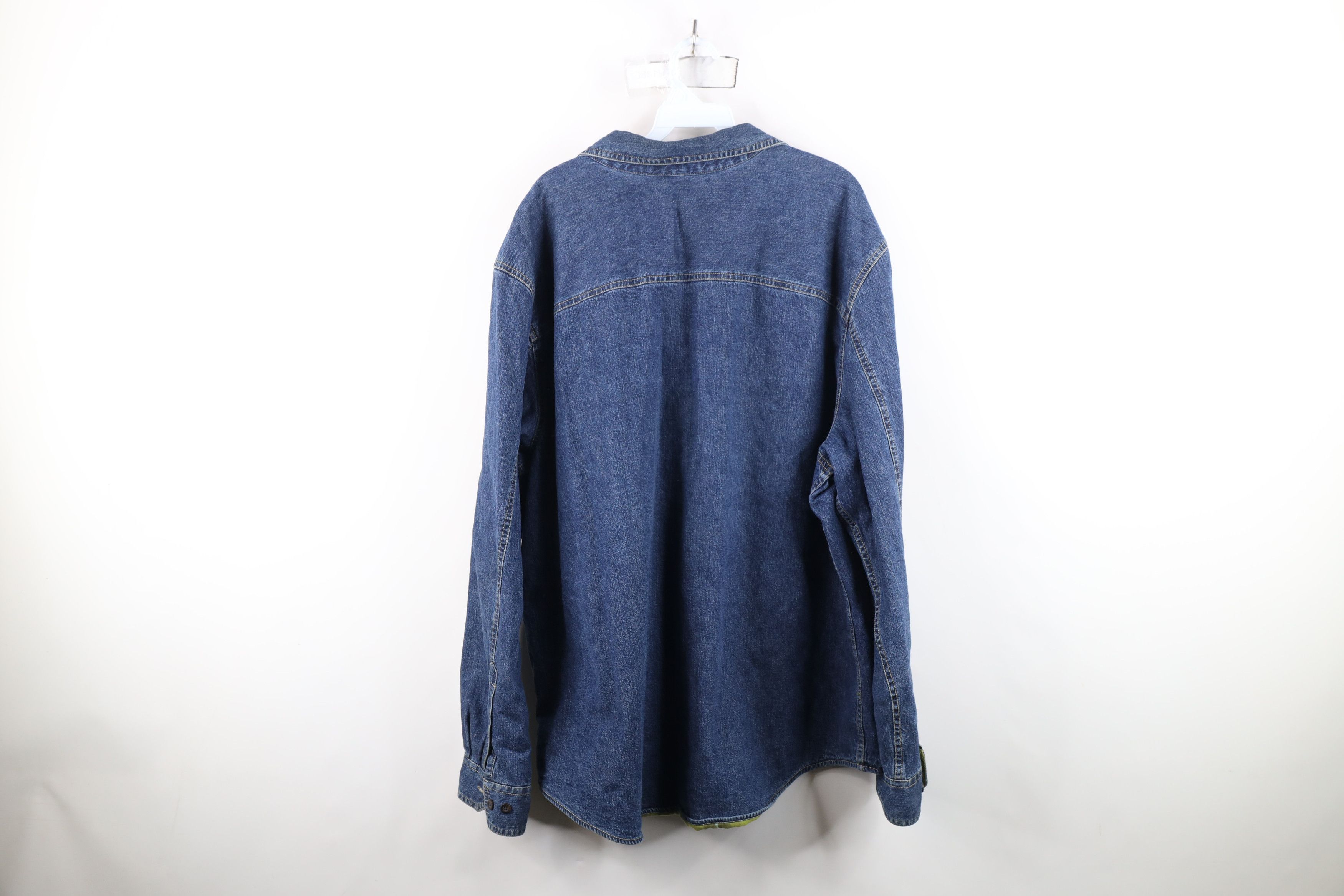 Eddie Bauer Vintage Y2K Eddie Bauer Lined Denim Shirt Jacket Jac Shirt Size US XL / EU 56 / 4 - 12 Thumbnail