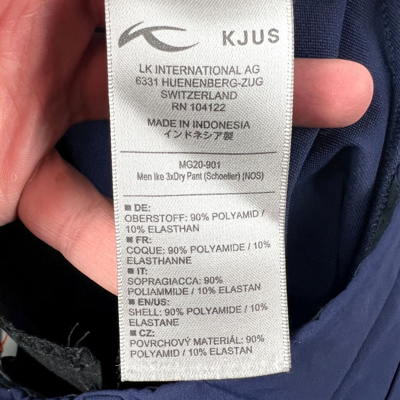 KJUS KJUS Ike 3xDry Pants Slim Fit Stretch Performance Mens 36x33 Blue Golf Size US 36 / EU 52 - 4 Thumbnail