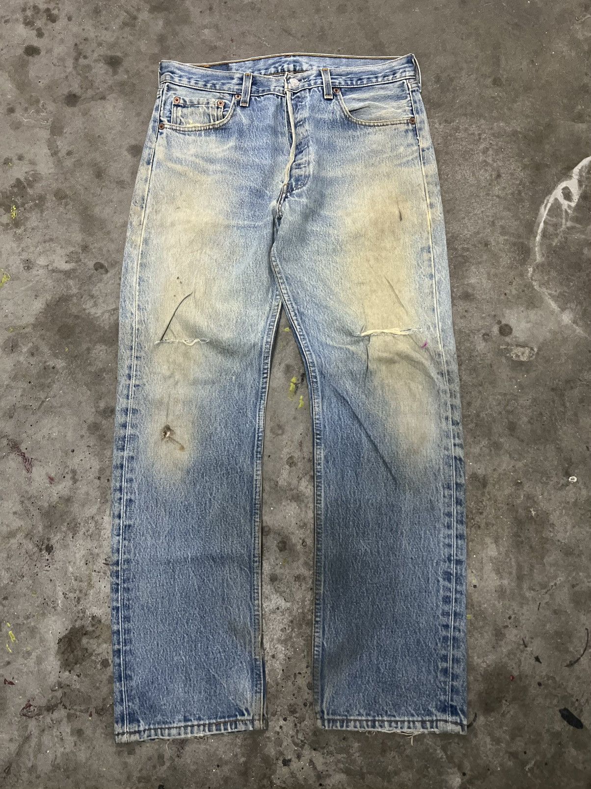 Levi's × Vintage VINTAGE LEVIS 501 KURT KOBAIN DISTRESSED DENIM PANT Size US 31 - 1 Thumbnail