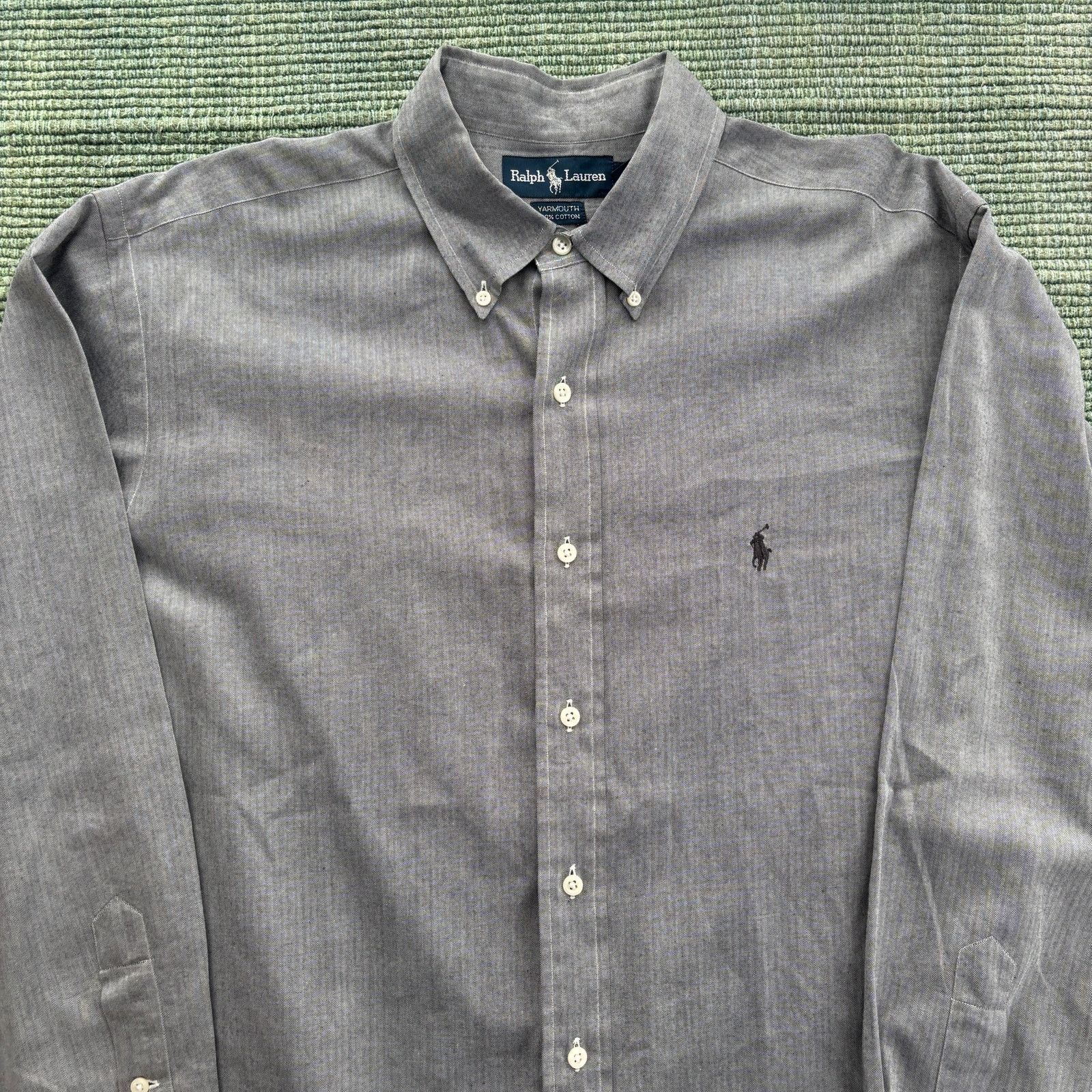 Ralph Lauren × Vintage Vintage Ralph Lauren Yarmouth Men's Cotton Button Up XL Size US XL / EU 56 / 4 - 3 Thumbnail