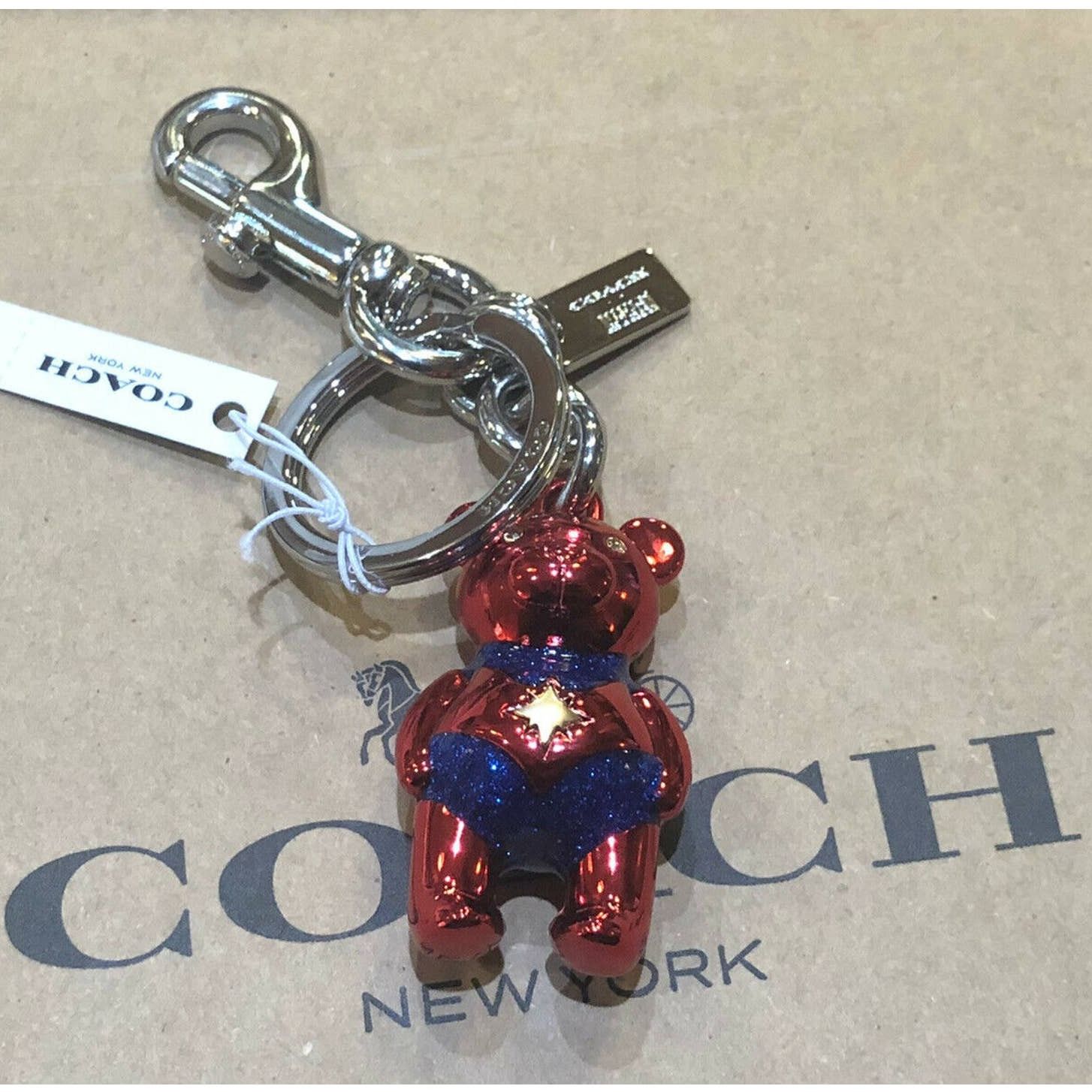 Coach Carol Danvers Bear Bag good Charm