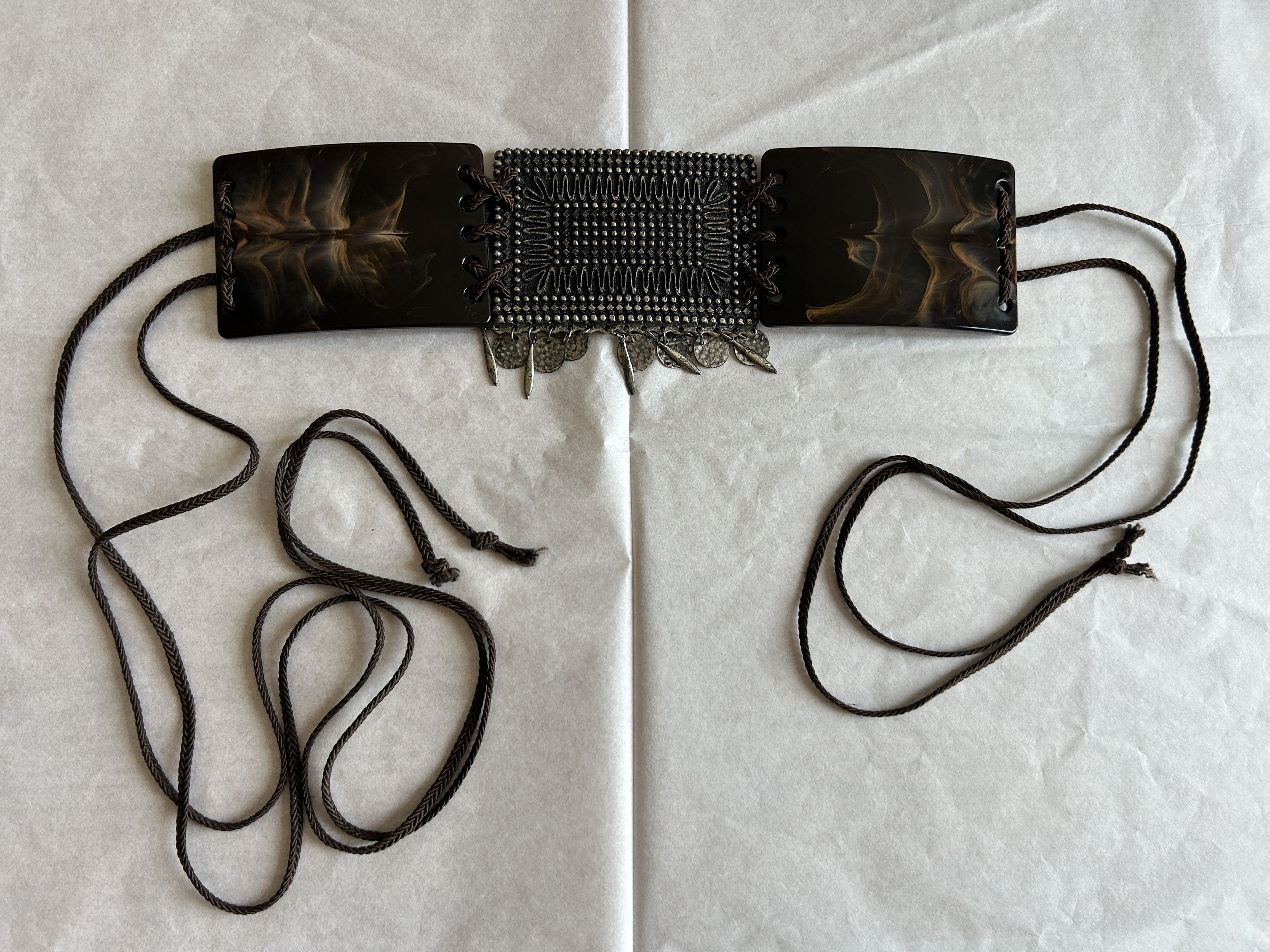Vintage Vintage Y2K Boho Tribal Tie Belt Size ONE SIZE - 6 Thumbnail