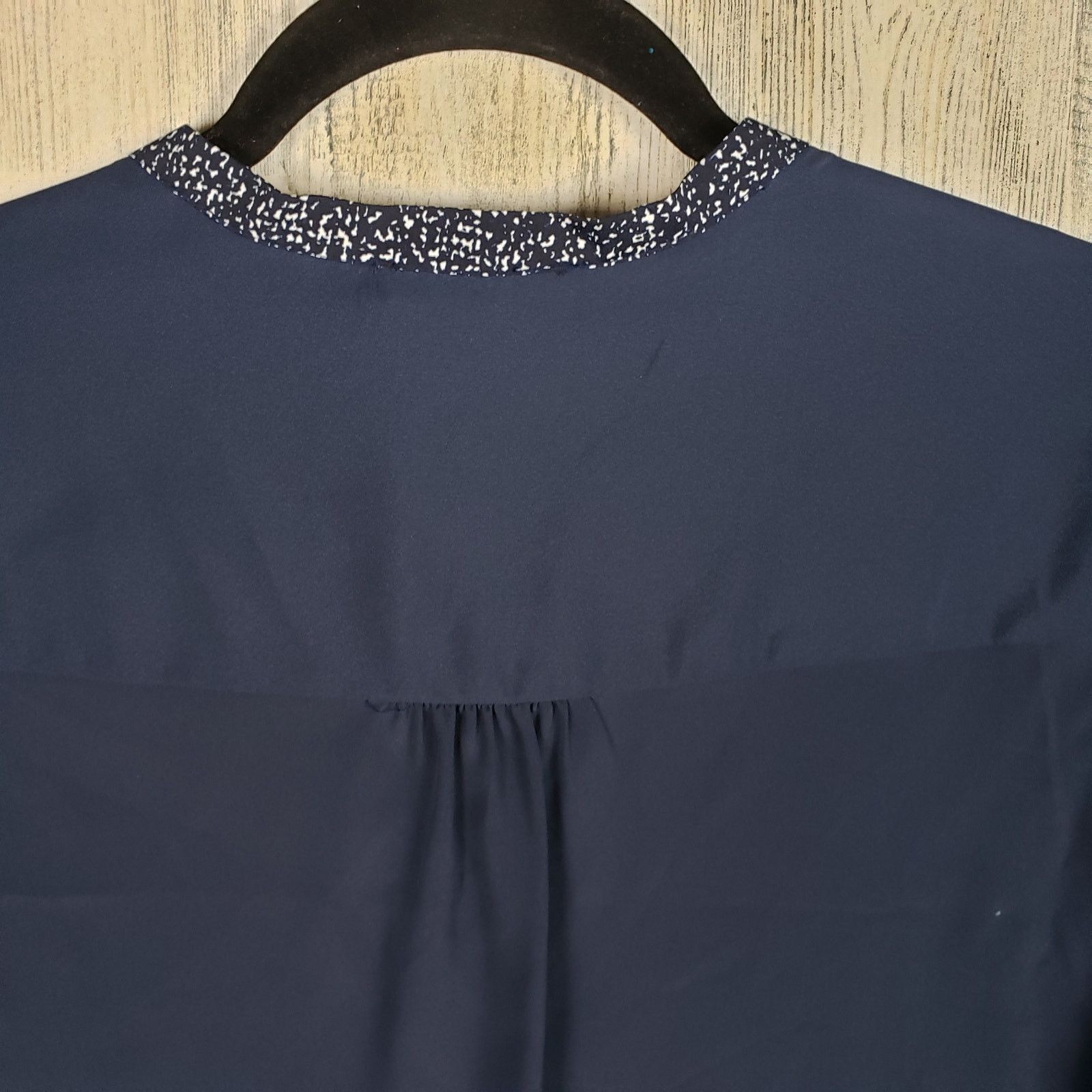 Other NWT Violet & Claire Navy Blue Speckled Silky Blouse Medium Size M / US 6-8 / IT 42-44 - 12 Thumbnail