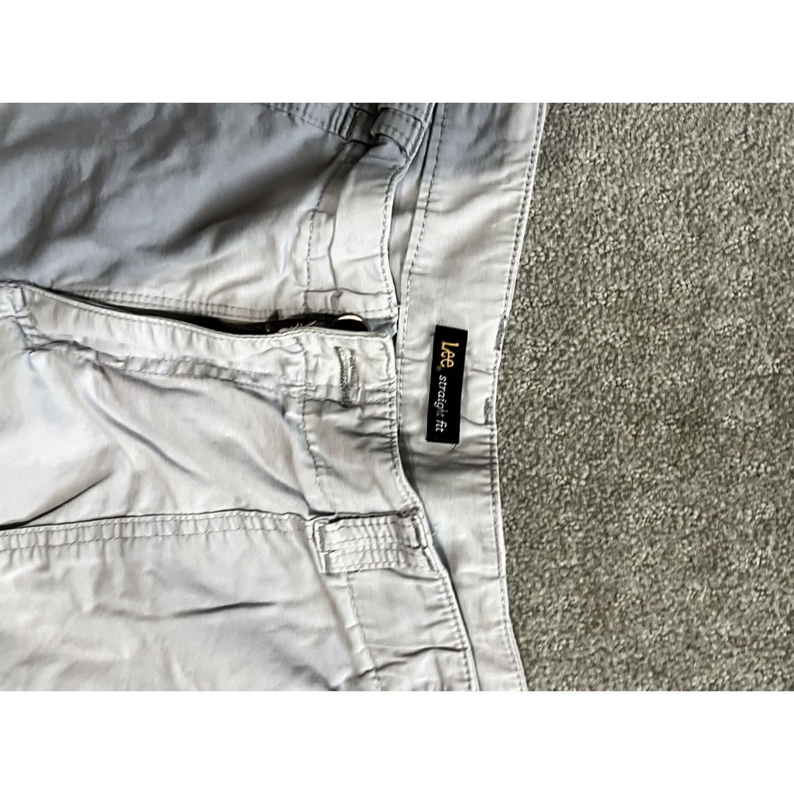 Lee Lee Womens Bermuda Shorts Regular 16 Gray Stretch Pockets 5-Pocket Denim Cotton Polyester Spandex Mid Rise Inseam 7in Casual Beach Walking Mens Womens Size 38" / US 16 / IT 52 - 3 Thumbnail