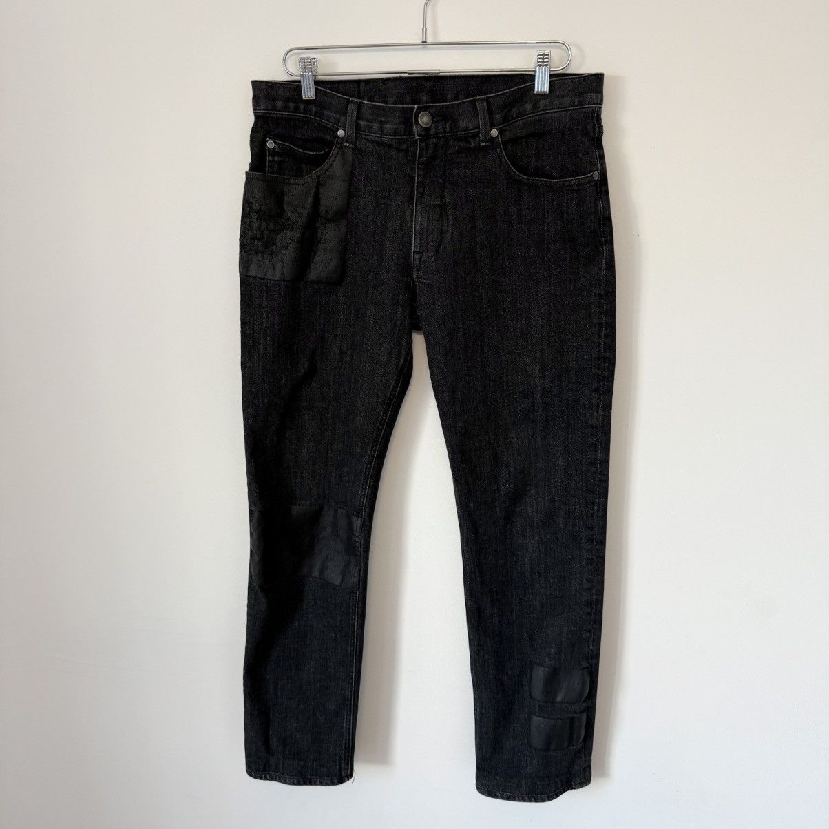 Helmut Lang Vtg Helmut Lang Rubber Strip Denim Archival Hedi ERD Grunge Size US 33 - 3 Thumbnail