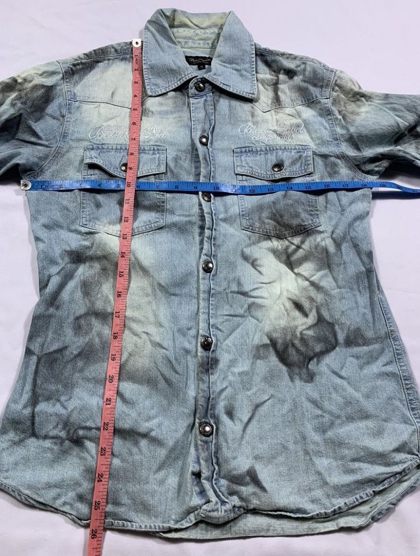 20471120 Bernings Sho Archive Smoke Skull Denim shirt Size US M / EU 48-50 / 2 - 7 Thumbnail