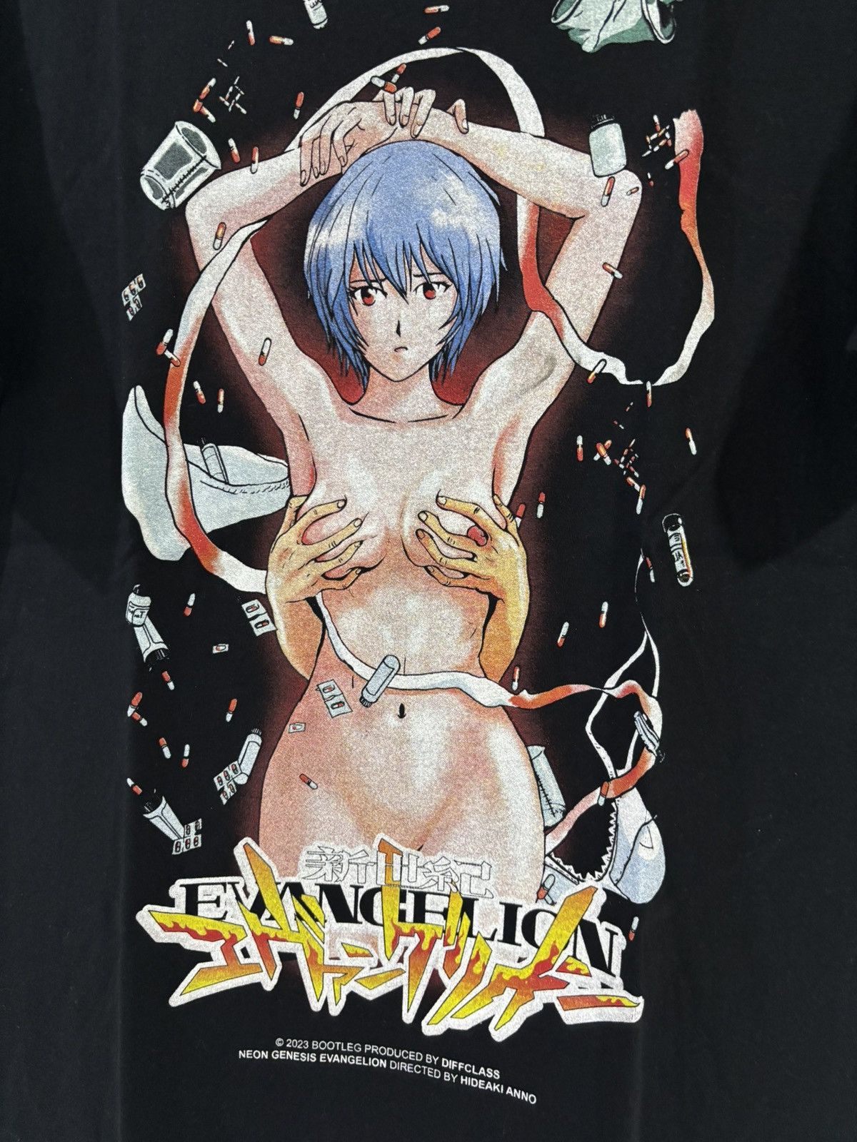 Anime × Japanese Brand EVANGELION SHIRT - AYANAMI REI BOOTLEG Size US L / EU 52-54 / 3 - 3 Thumbnail