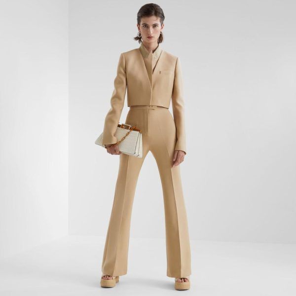 Fendi o1loc1c0824 Jacket in Beige Size M / US 6-8 / IT 42-44 - 4 Thumbnail