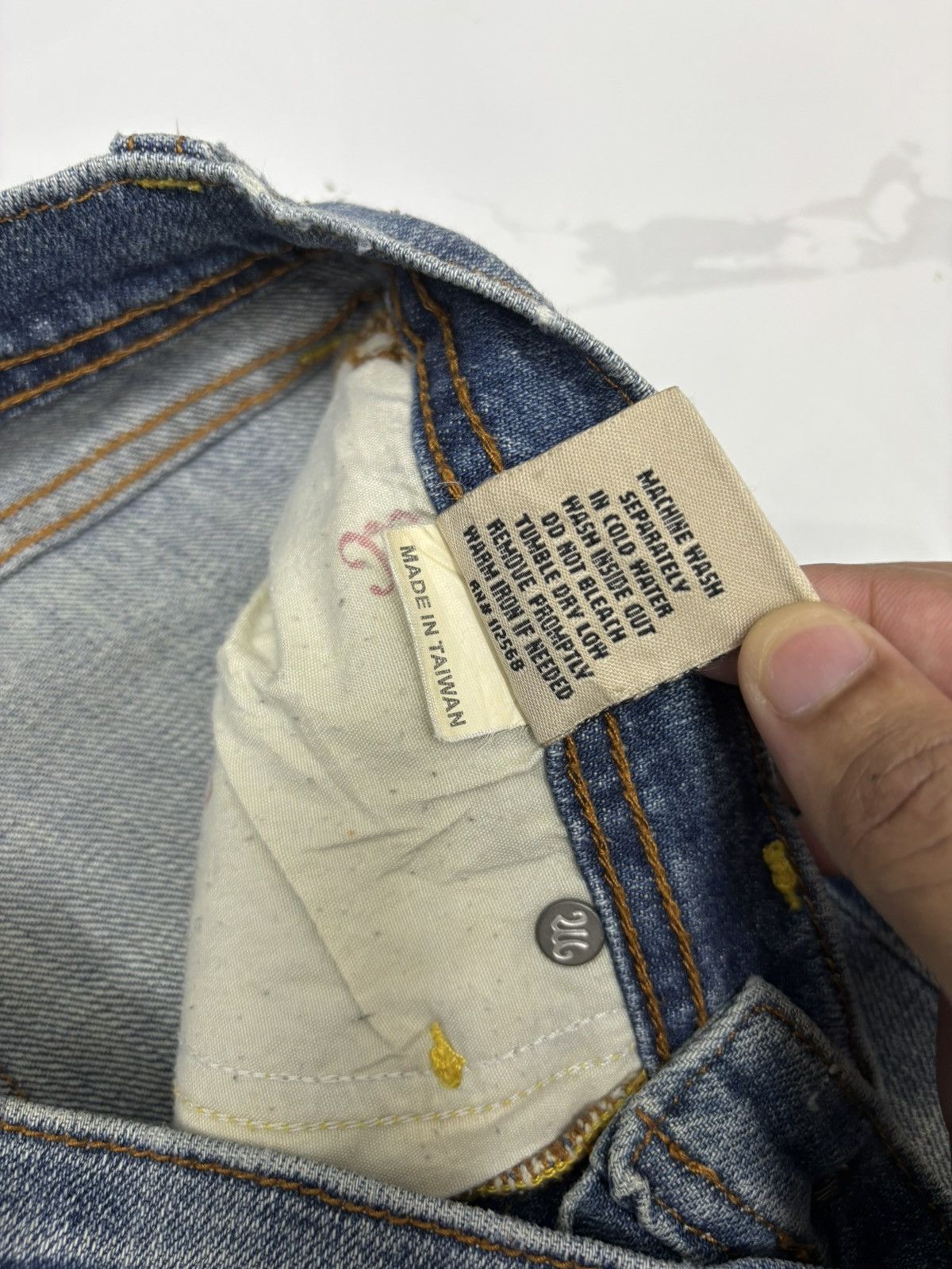 MR & MRS ITALY × Miss Me Vintage Flared Jeans Miss Me Bootcut Distressed Denim Jeans Size 28" / US 6 / IT 42 - 12 Thumbnail