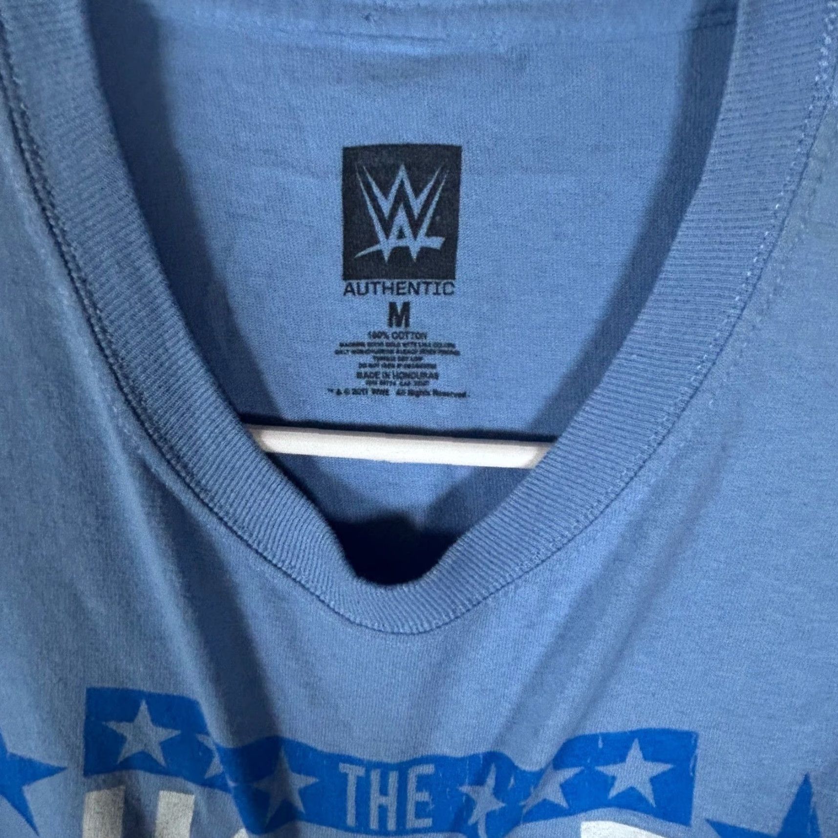 Vintage VINTAGE WWE AJ Styles The House That AJ Built T-Shirt Mens Medium Blue Wrestling Tee Size US M / EU 48-50 / 2 - 2 Thumbnail