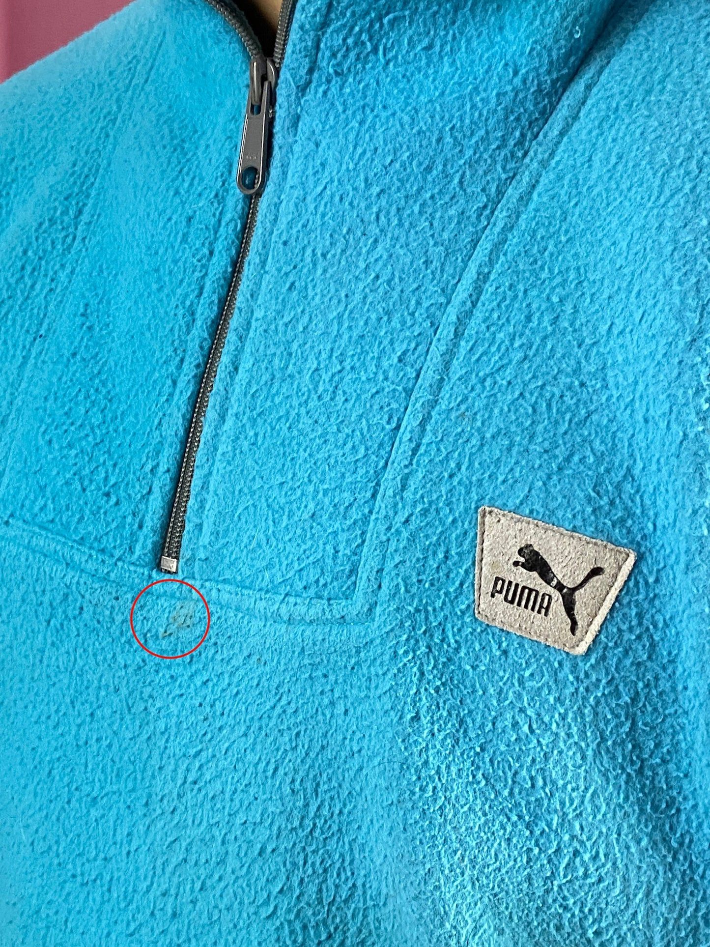 Puma × Vintage 80s Puma Vintage Men's Quarter Zip Fleece - L Size US L / EU 52-54 / 3 - 5 Thumbnail