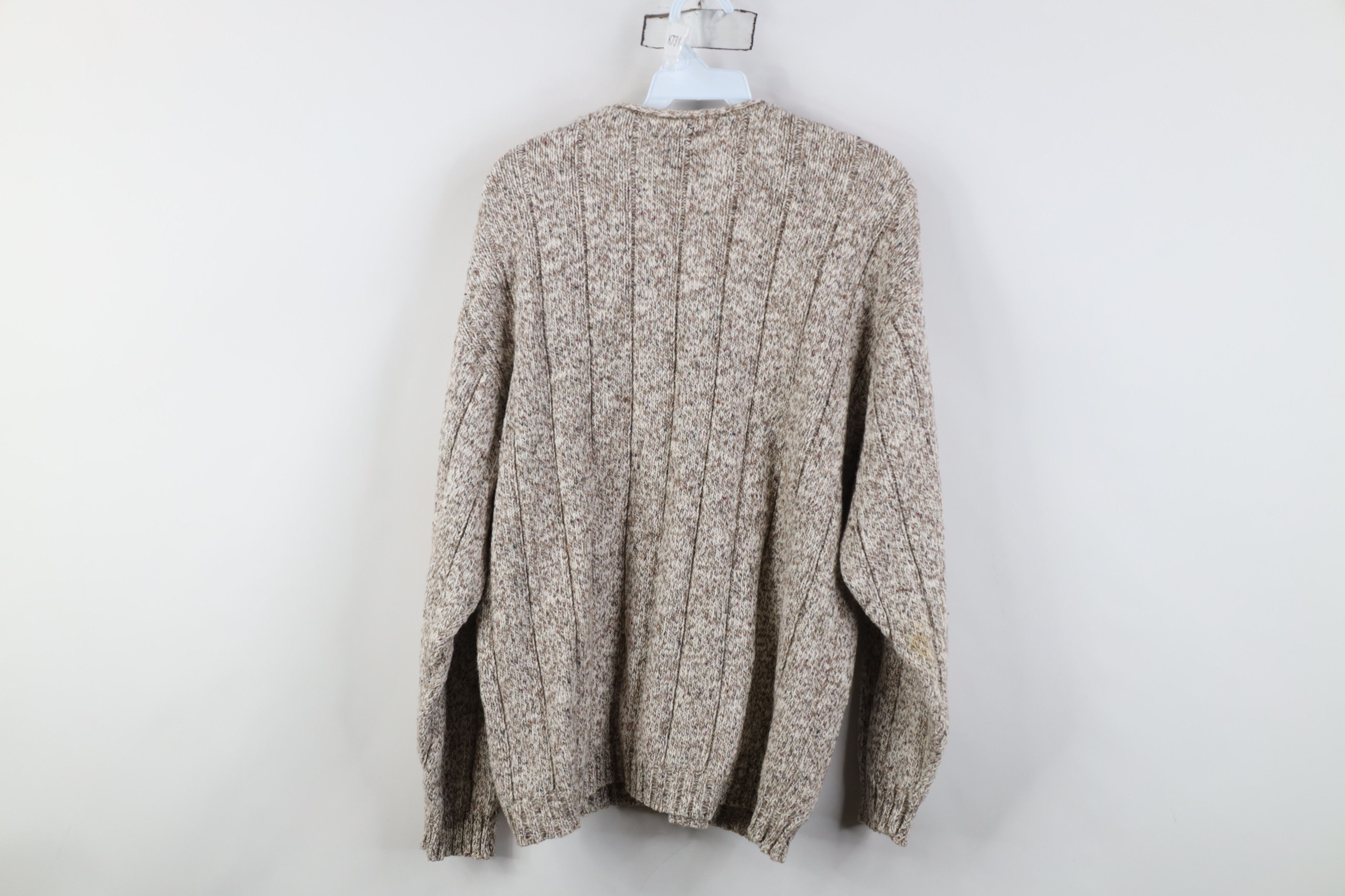 Vintage Vintage 90s Streetwear Marled Knit Henley Sweater Fleck Size L / US 10 / IT 46 - 10 Thumbnail