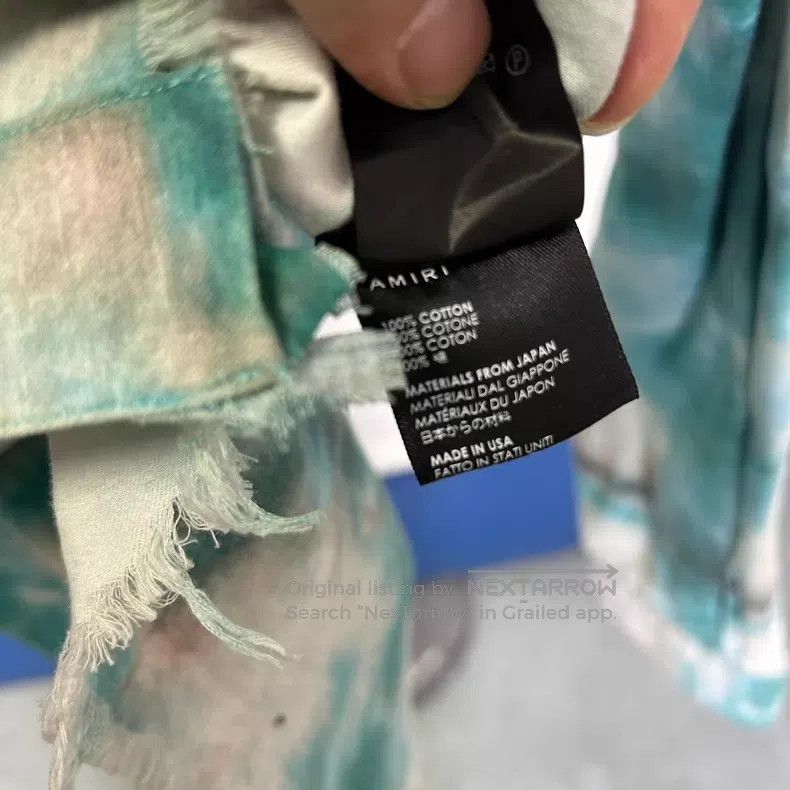 Amiri Amiri Green checkered tie-dye shirt Size US L / EU 52-54 / 3 - 4 Thumbnail