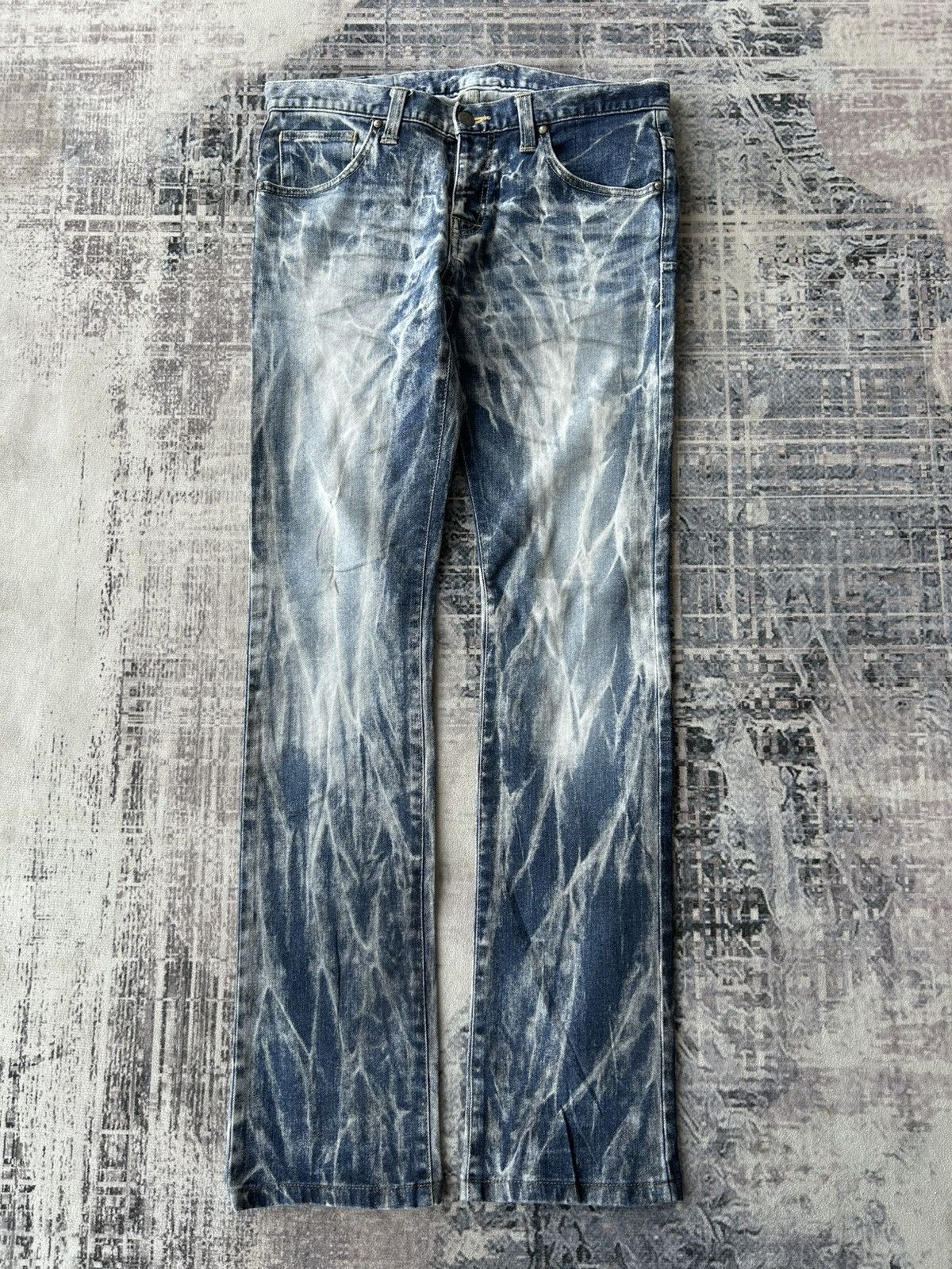 If Six Was Nine Rockstar Tornado Mart Acid Wash Jeans Size US 31 - 4 Thumbnail