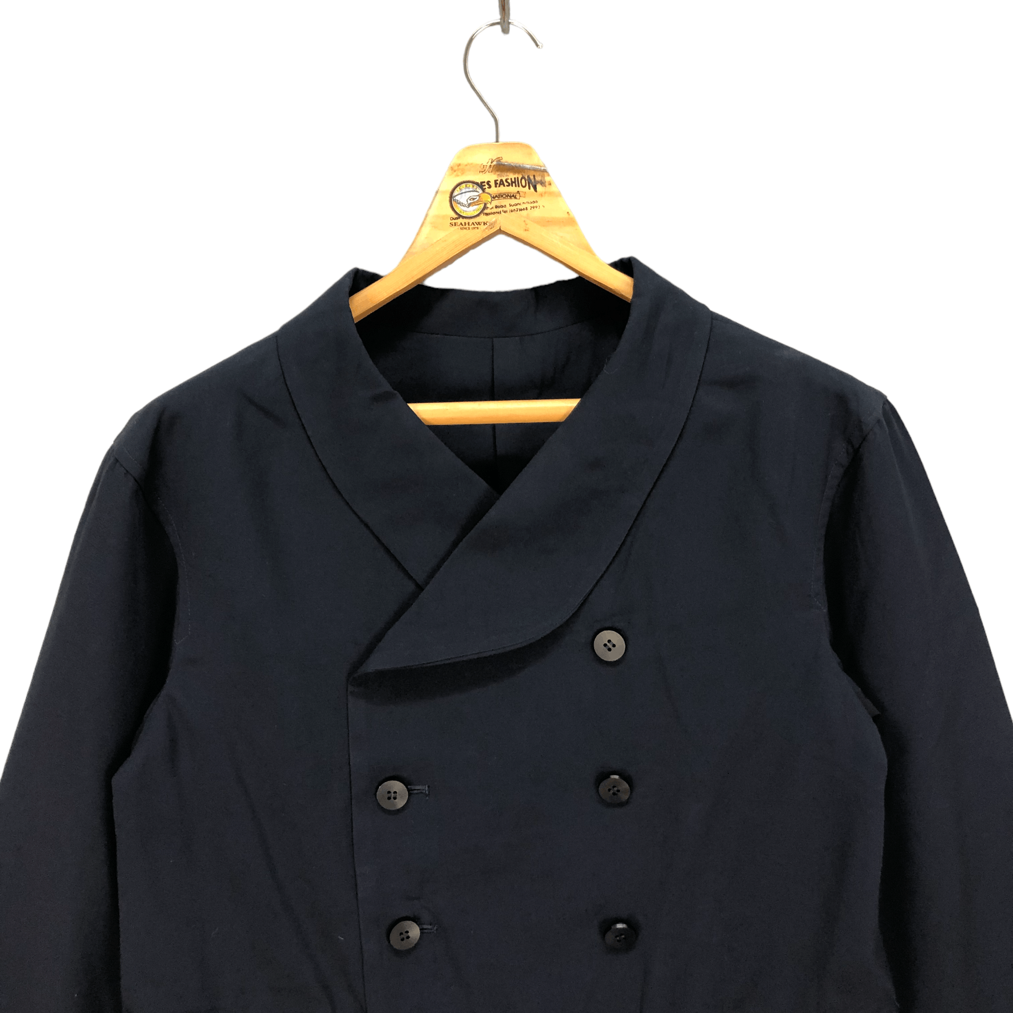 Yohji Yamamoto WORKSHOP BY YOHJI YAMAMOTO DOUBLE BREASTED COAT #5307-183 Size US S / EU 44-46 / 1 - 2 Thumbnail