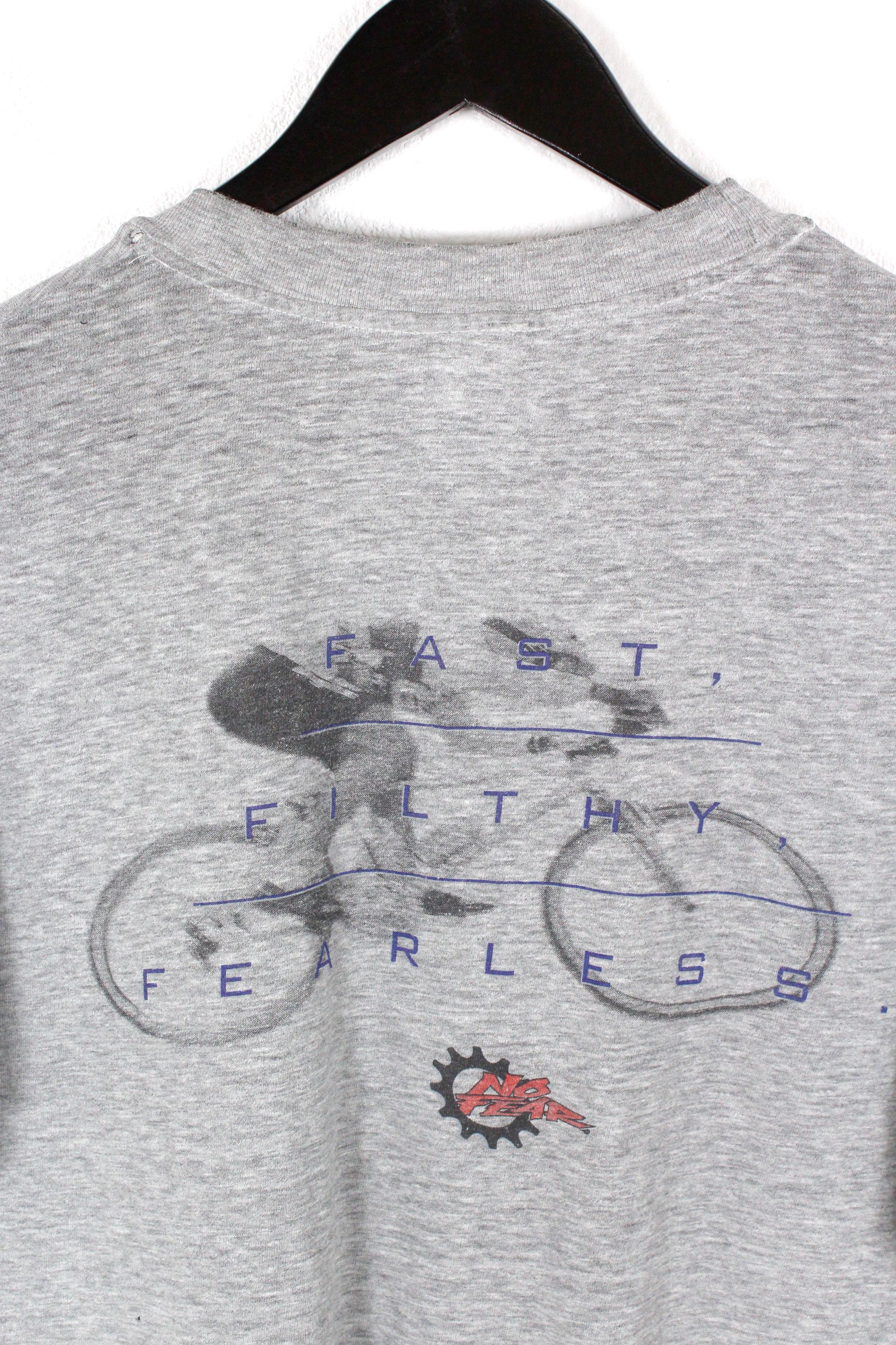 No Fear × Vintage Vintage 90s No Fear Fast Filthy Fearless T-shirt Tee Rare Size US L / EU 52-54 / 3 - 5 Thumbnail