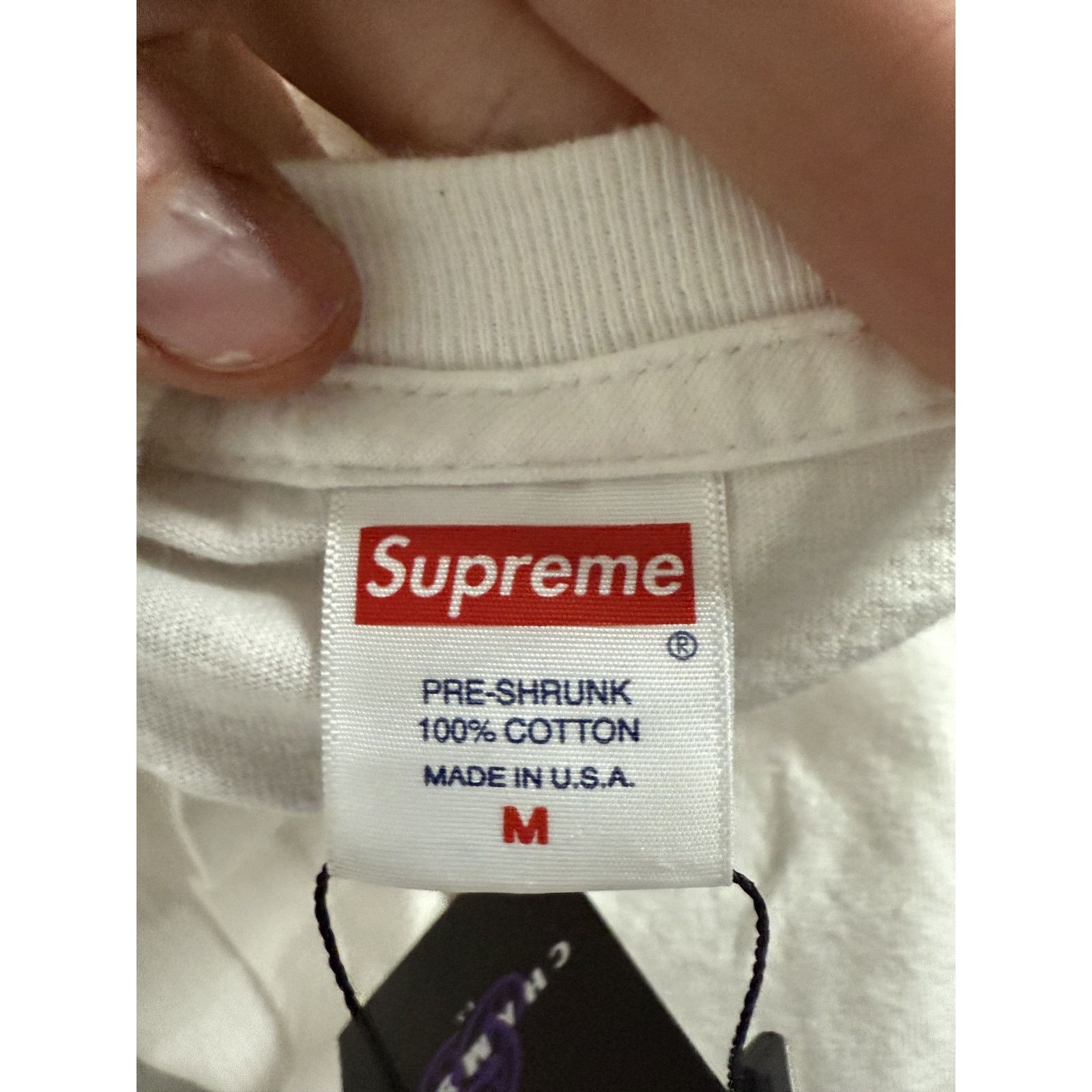 Supreme Supreme Yoga Tee White Used Medium Size US M / EU 48-50 / 2 - 2 Thumbnail