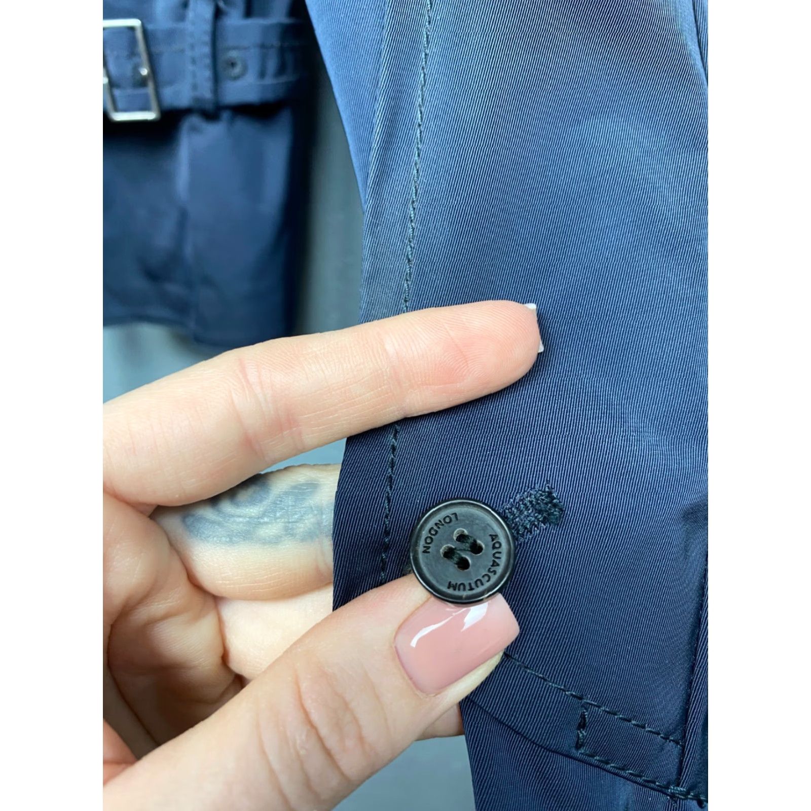 Aquascutum AQUASCUTUM Trench Coat Jacket Aqua Trench Coat Men XS S Blue Navy size S Size US S / EU 44-46 / 1 - 4 Thumbnail