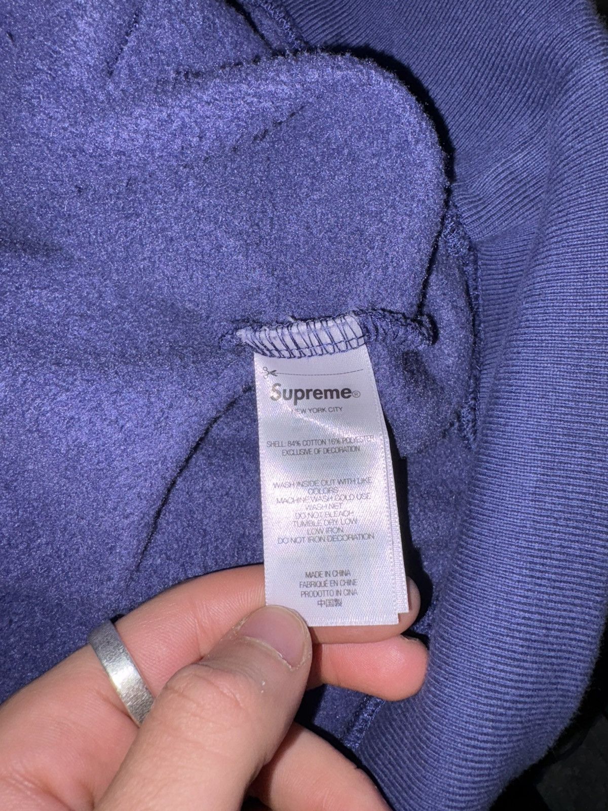 Supreme Dark blue Supreme hoodie Size US S / EU 44-46 / 1 - 6 Thumbnail