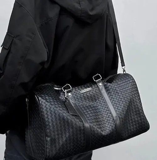 Japanese Brand × Vintage Outdoor retro woven travel duffle bag pu leather Size ONE SIZE - 2 Thumbnail