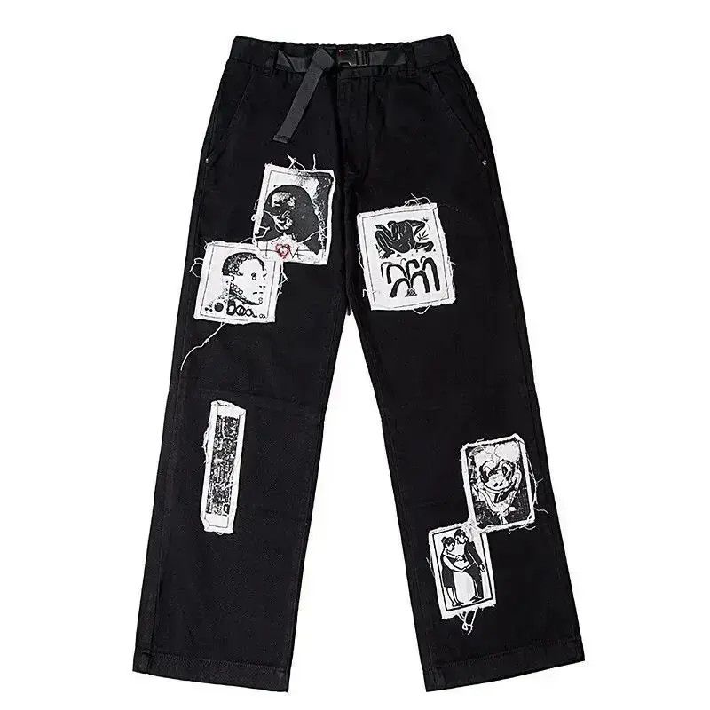 Japanese Brand Japanese style punk jeans with patches Size US 32 / EU 48 - 1 Thumbnail