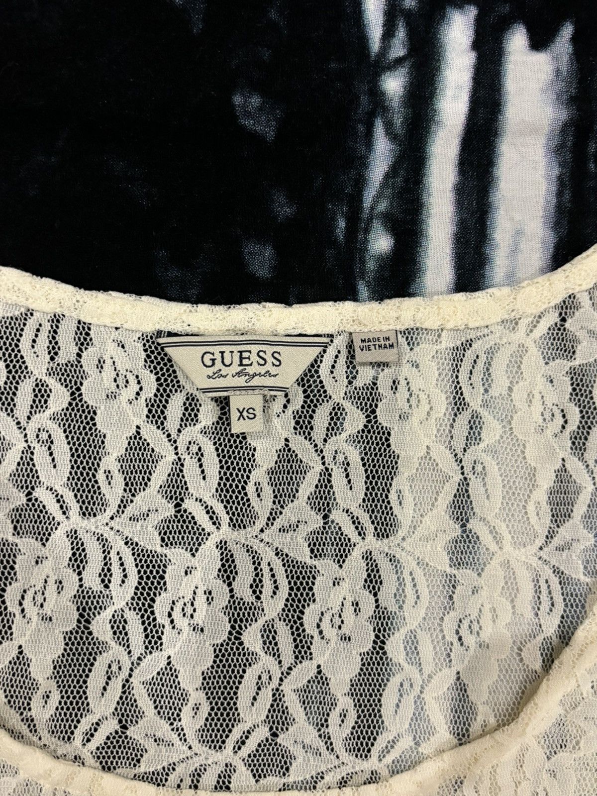 Guess GUESS VINTAGE LACE ASYMMETRIC TANK TOP 00s Size ONE SIZE - 8 Thumbnail