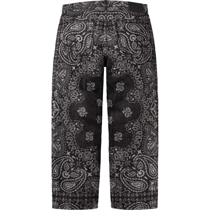 Supreme Bandana Jacquard Baggy Jean Blue Men's - SS25 - US
