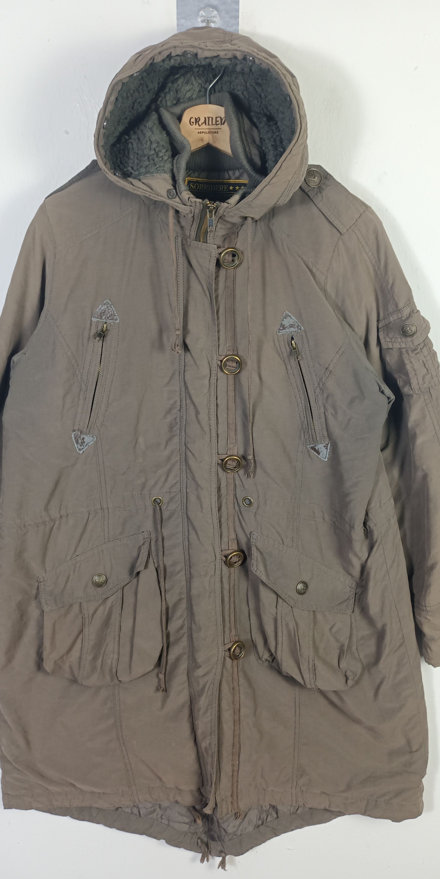 If Six Was Nine × Japanese Brand × Le Grande Bleu (L.G.B.) 🇯🇵Sorridere Military"Sixty Five Spirit" Parka Multi Pocket Size US L / EU 52-54 / 3 - 4 Thumbnail