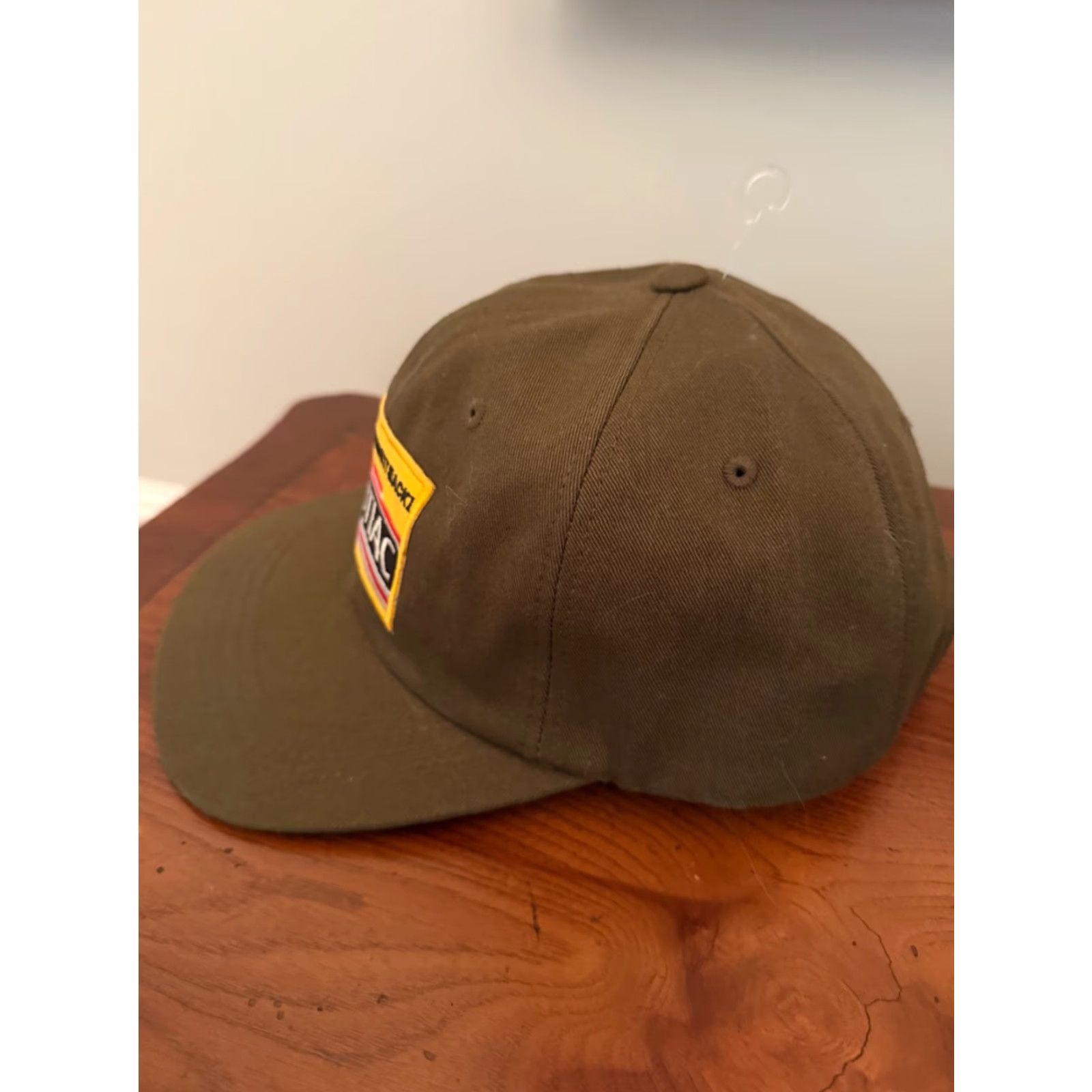 Vintage VINTAGE Pontiac Adjustable Leather Strapback Hat Cap Rare Bring it Back Green Hat Cap Adjustable Unisex Adults Mens Green Motorsports Size ONE SIZE - 2 Thumbnail