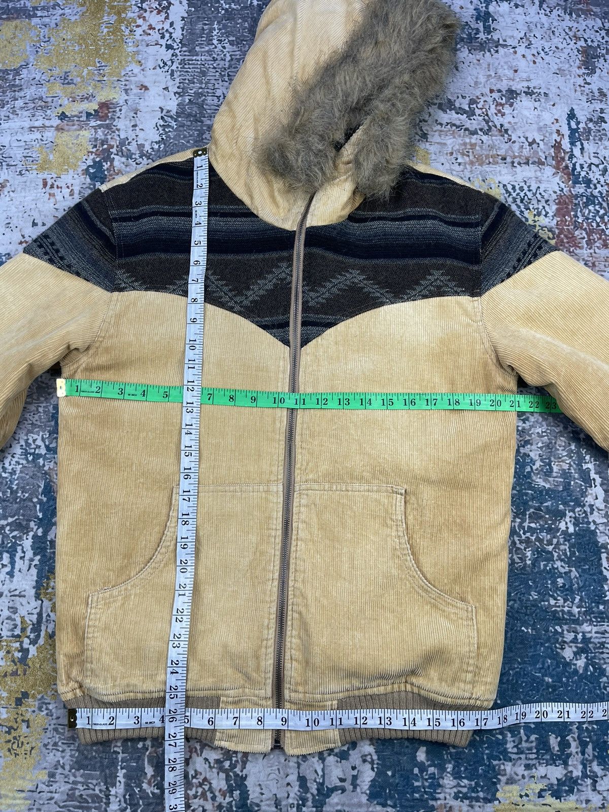 Japanese Brand Monitor GDW Corduroy Navajo Fur Hoodie Jackets Size US S / EU 44-46 / 1 - 14 Thumbnail