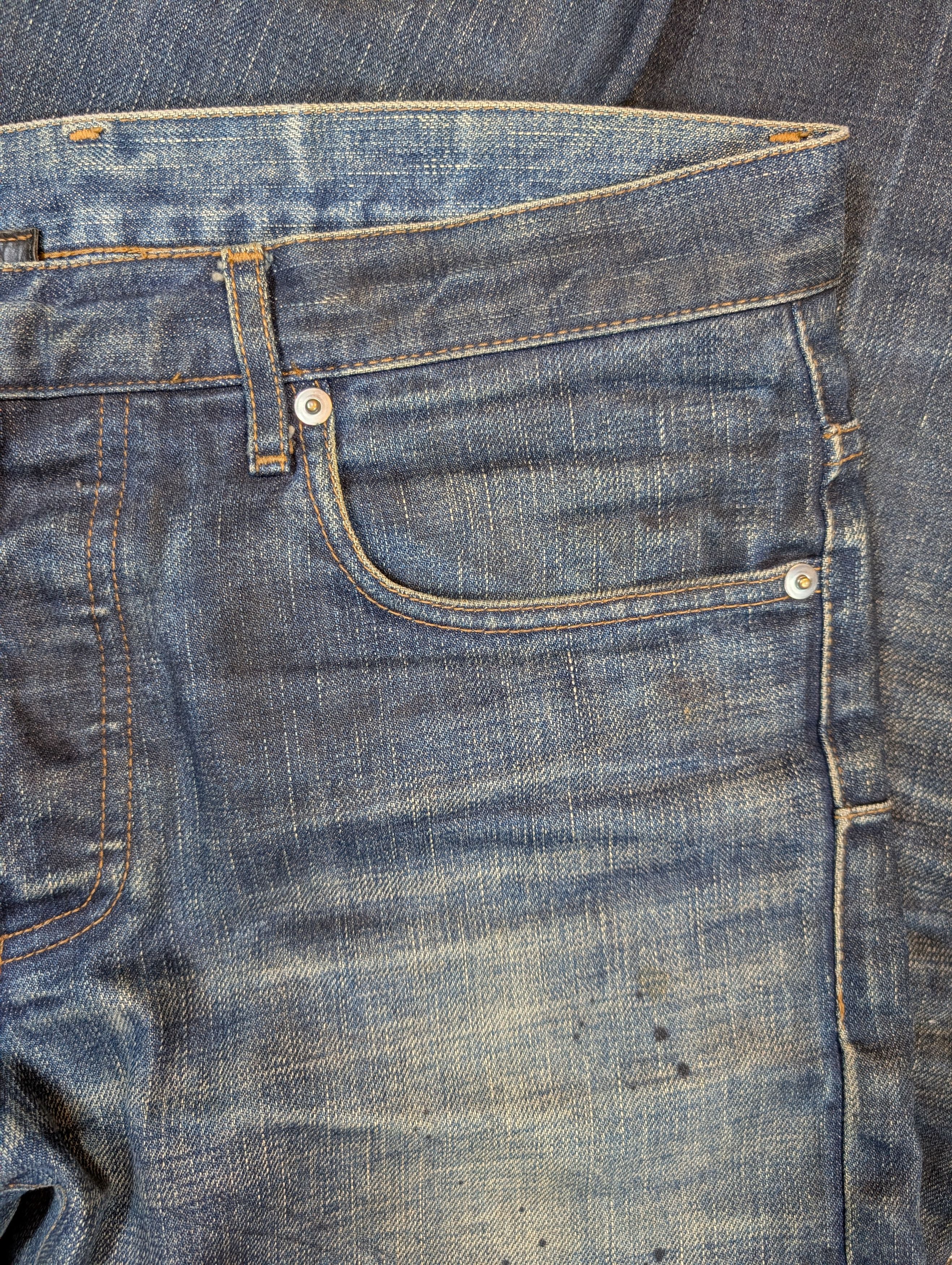 Dior Dior Homme "Coal" AW10 KVA Paint Splatter Indigo Jeans Size US 30 / EU 46 - 3 Thumbnail