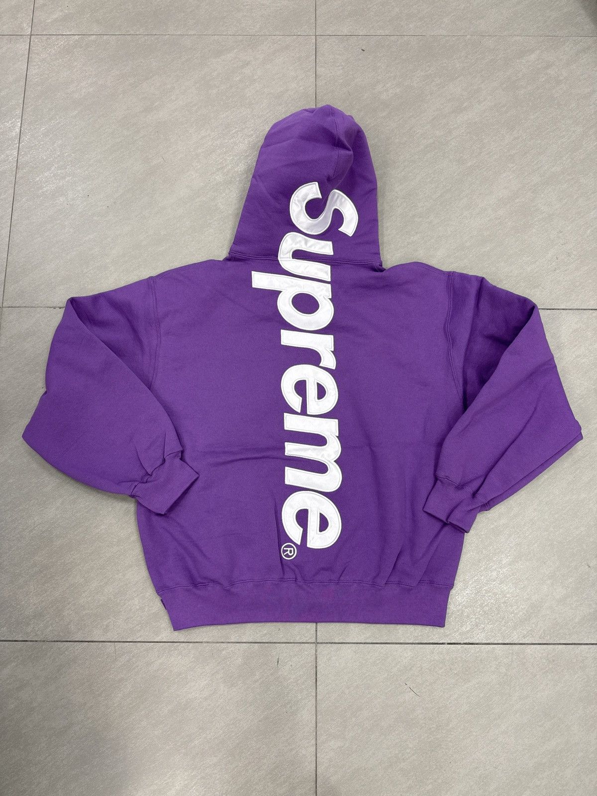 Supreme Supreme Satin Hoodie Violet Size US L / EU 52-54 / 3 - 1 Thumbnail