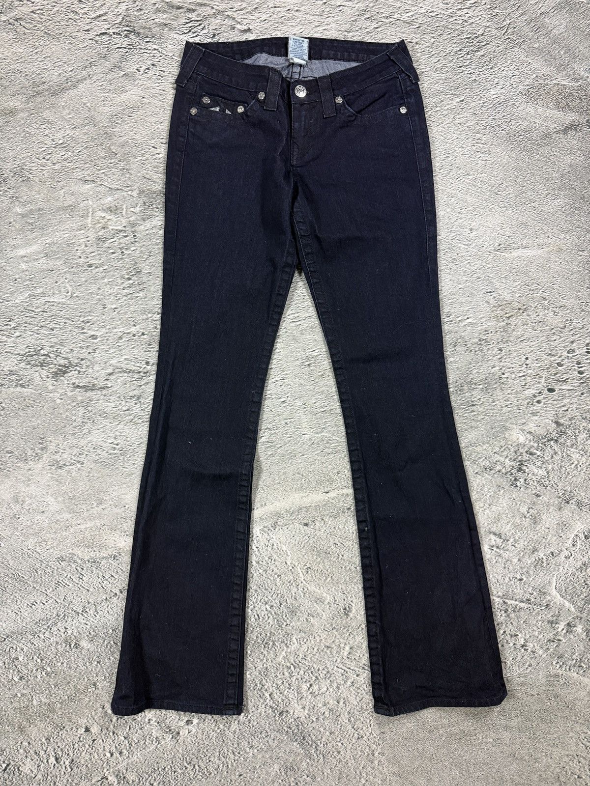 True Religion True Religion blue jeans flared bootcut dark glitter shiny Size 27" / US 4 / IT 40 - 6 Thumbnail