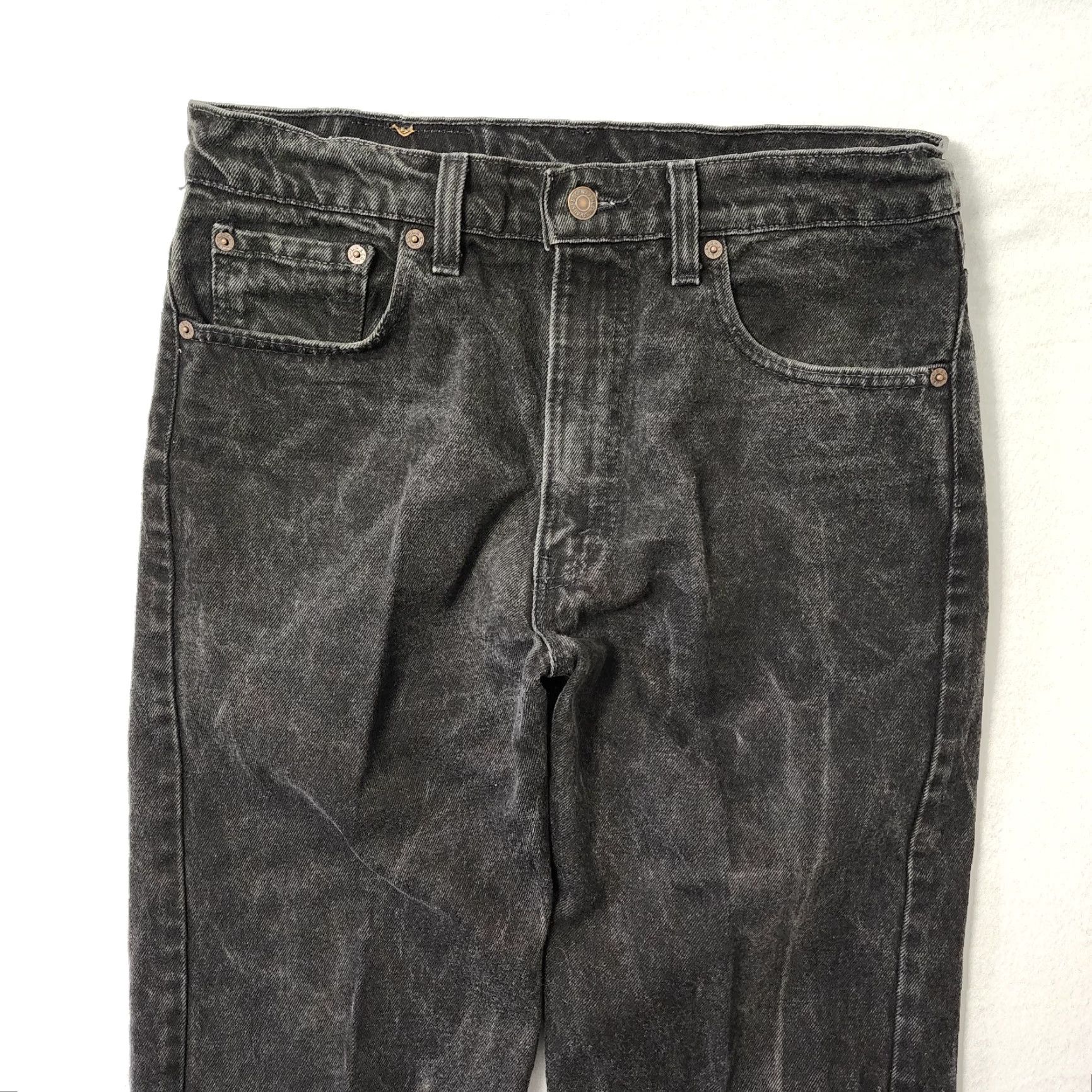 Levi's VINTAGE Levi's 505 Jeans Straight Men 34x34 Black Acid Wash USA 90s City Dad Jeans Mens Regular Inseam 34"} Size US 32 / EU 48 - 5 Thumbnail