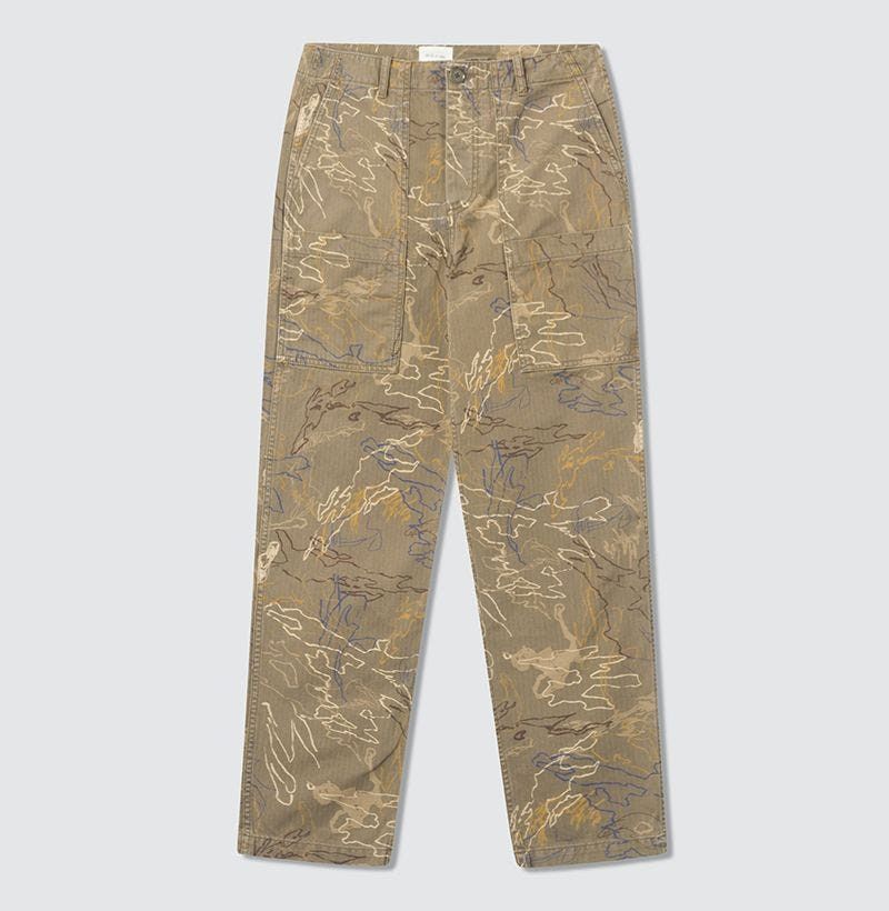 Our Legacy Olive Overdyed Tweed Drape Trousers | Grailed