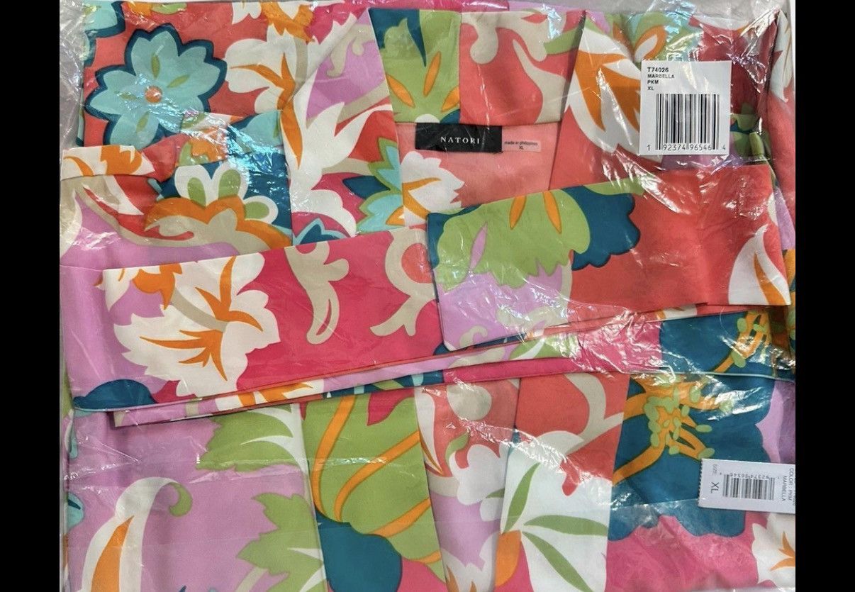 Other Natori Marbella Floral Patchwork Wrap Kimono Bath Robe Size XL / US 12-14 / IT 48-50 - 5 Thumbnail