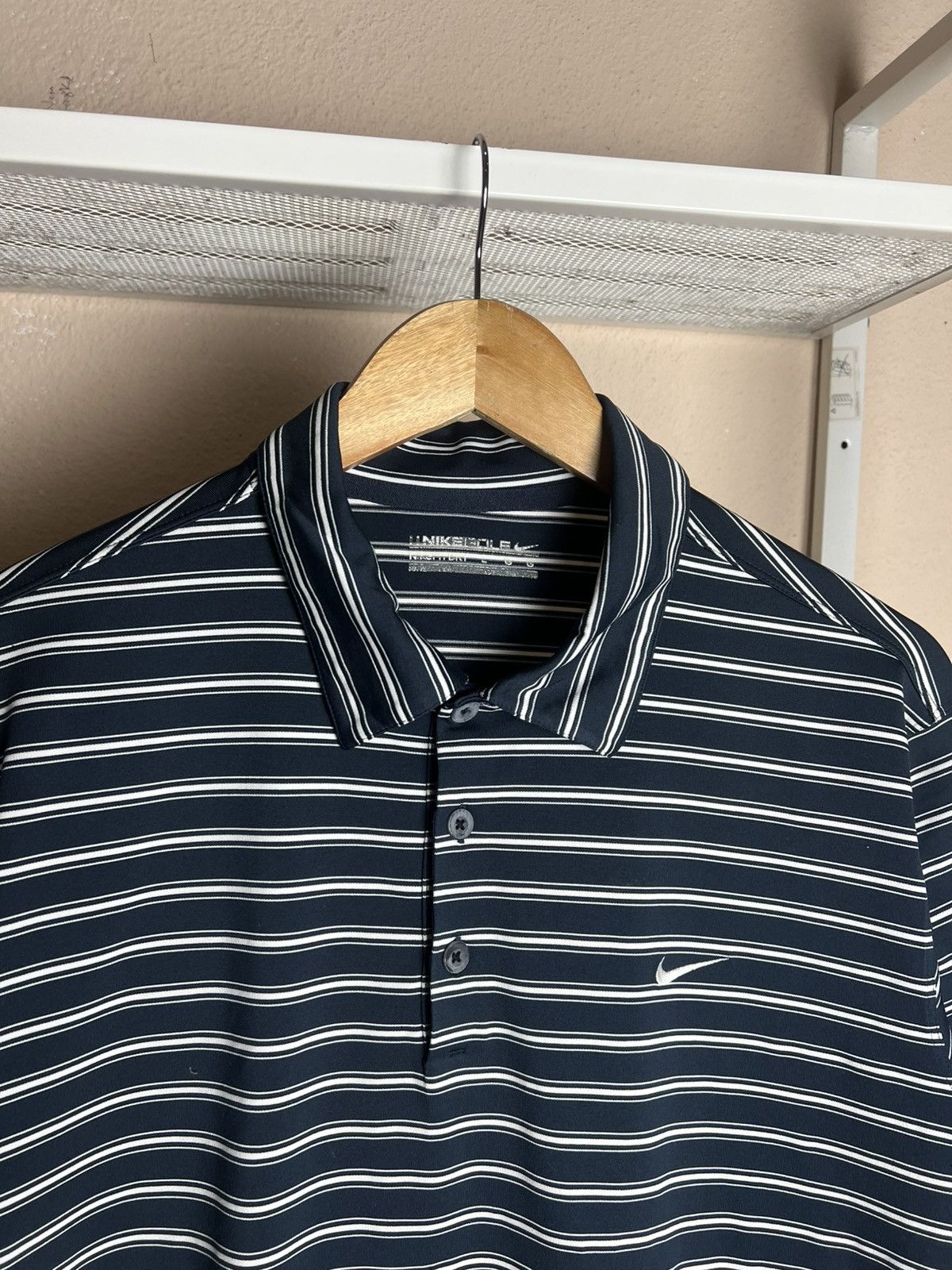 Nike Nike Golf Small Swoosh Embroidery Stripped Polos Size US M / EU 48-50 / 2 - 2 Thumbnail