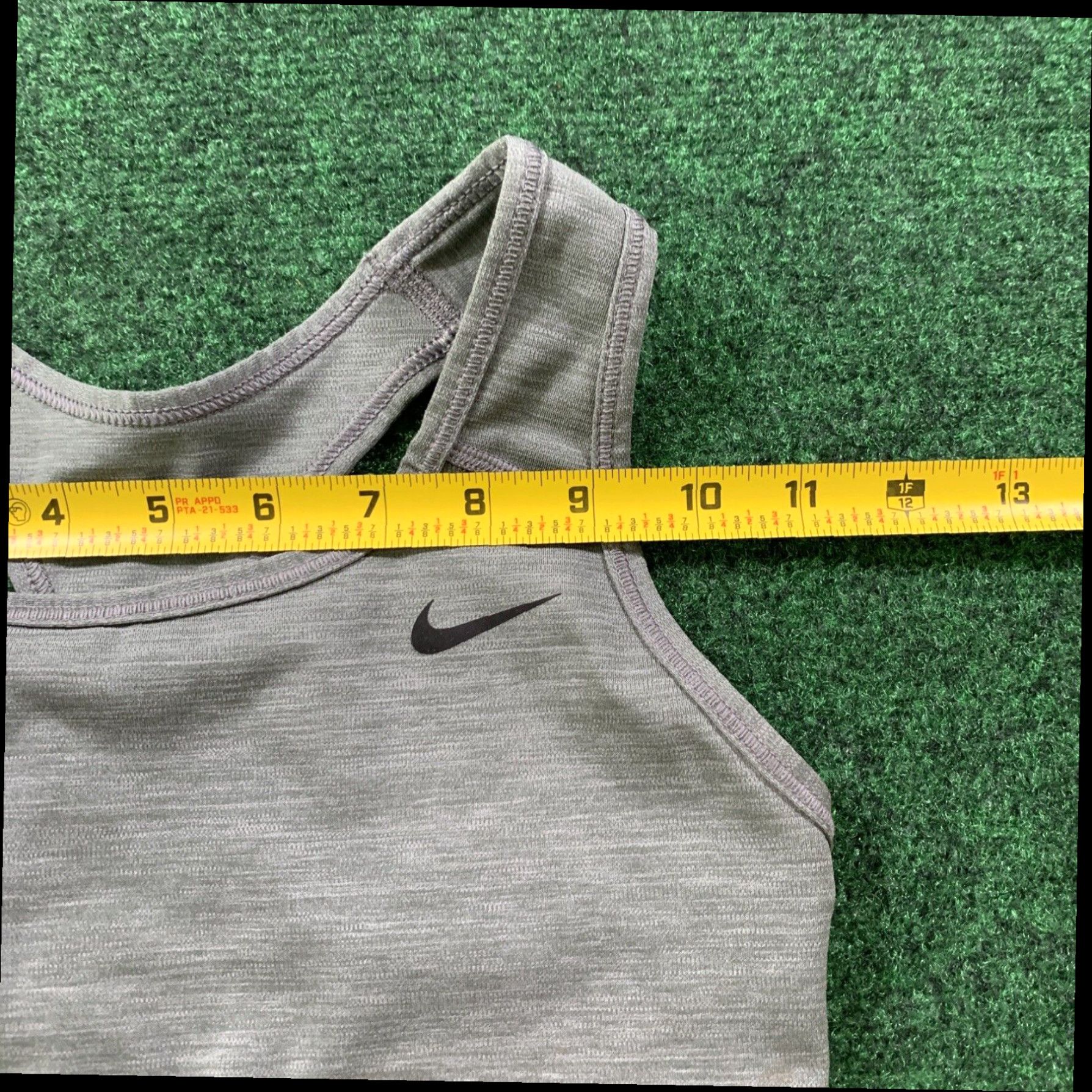 Nike Nike DRI FIT Womens Activewear Sports Bra Racerback Sleeveless Gray Size Small Size ONE SIZE - 4 Thumbnail