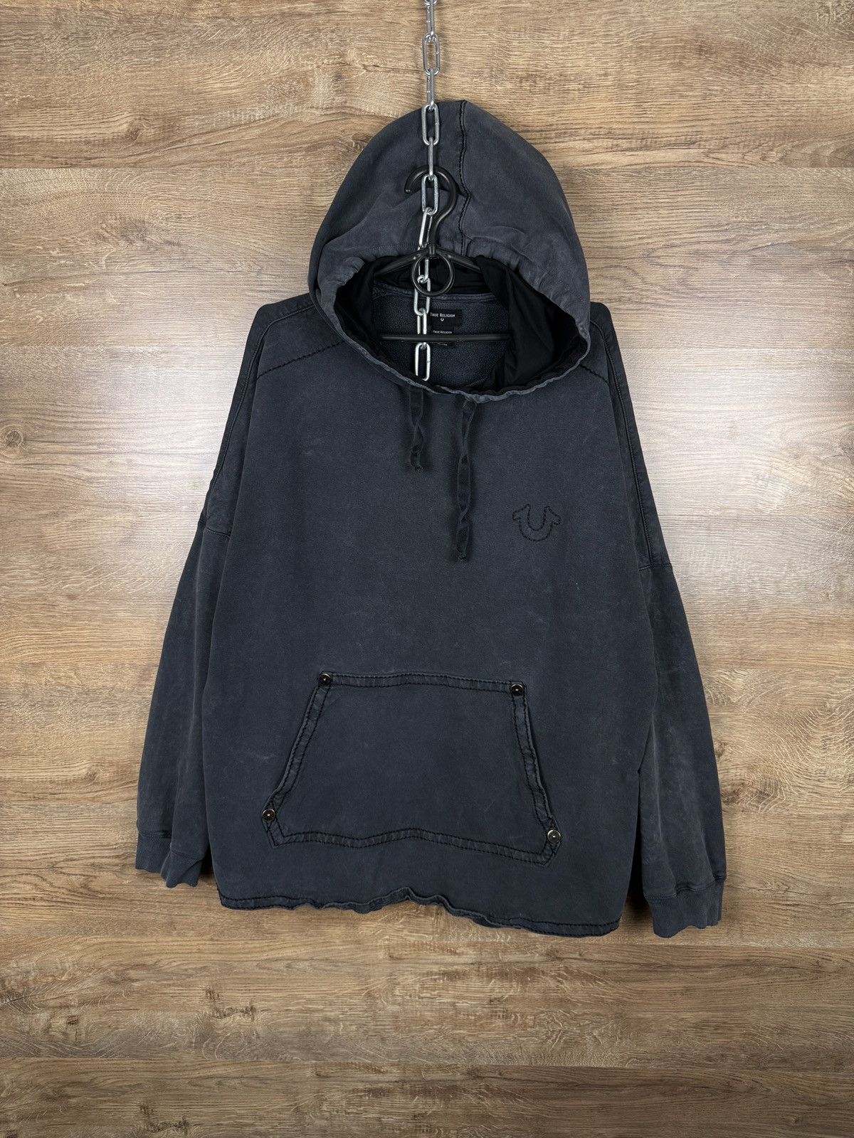 True Religion Vintage True Religion pullover hoodie made in USA faded y2k Size US XL / EU 56 / 4 - 1 Thumbnail