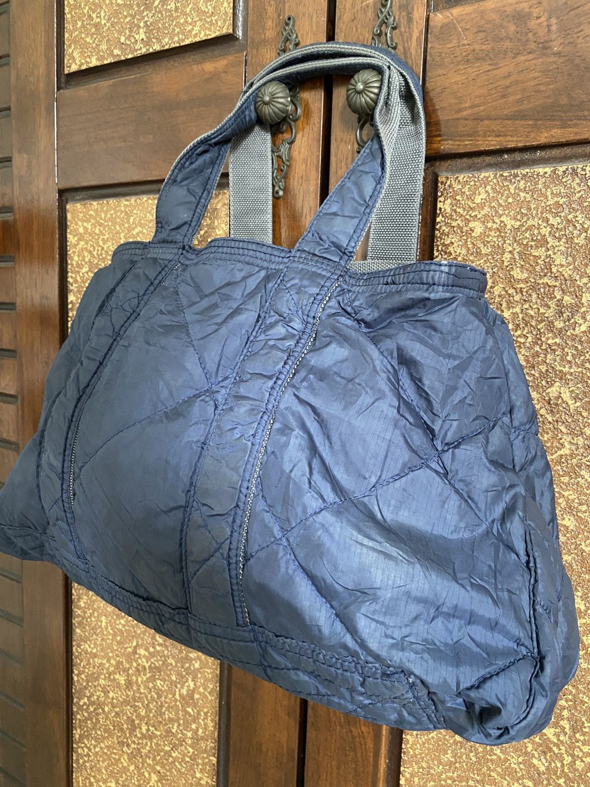 45rpm × Designer × Japanese Brand VTG 90s 45RPM DISTRESSED SIMPLE TOTE BAG Size ONE SIZE - 4 Thumbnail