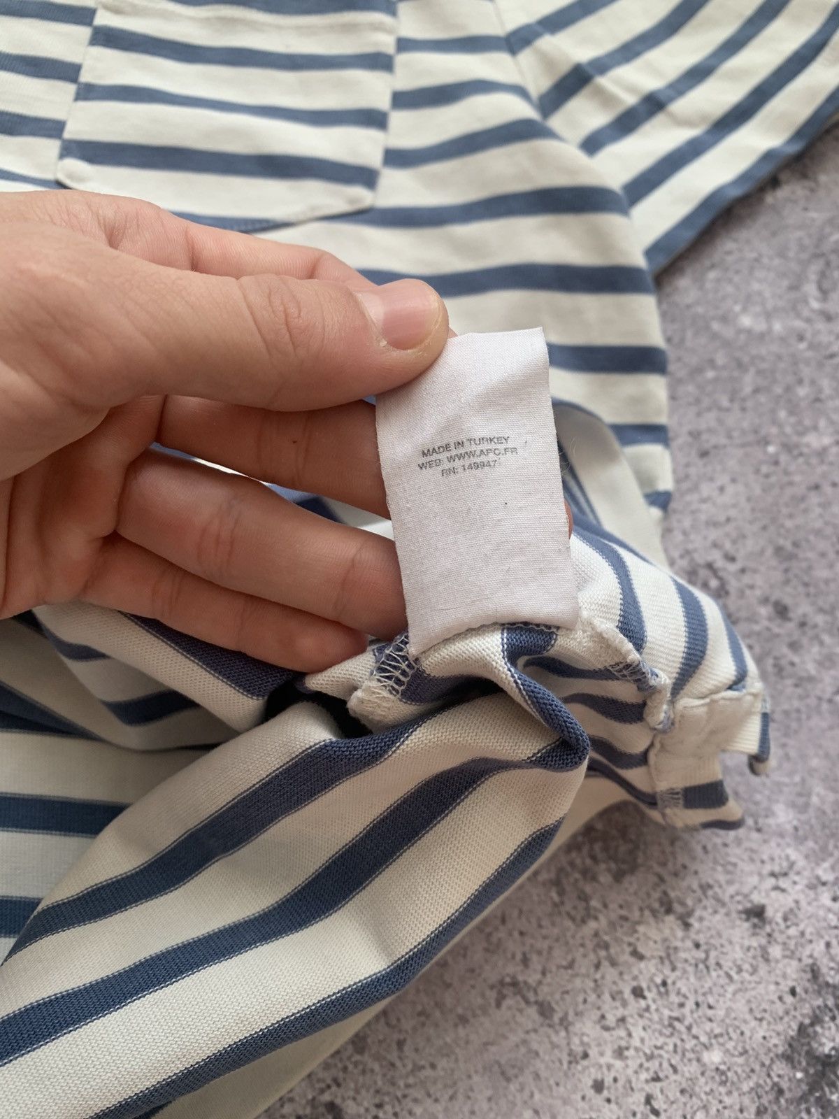 A.P.C. 🔥APC STRIPPED POCKET T-SHIRT Size US L / EU 52-54 / 3 - 7 Thumbnail