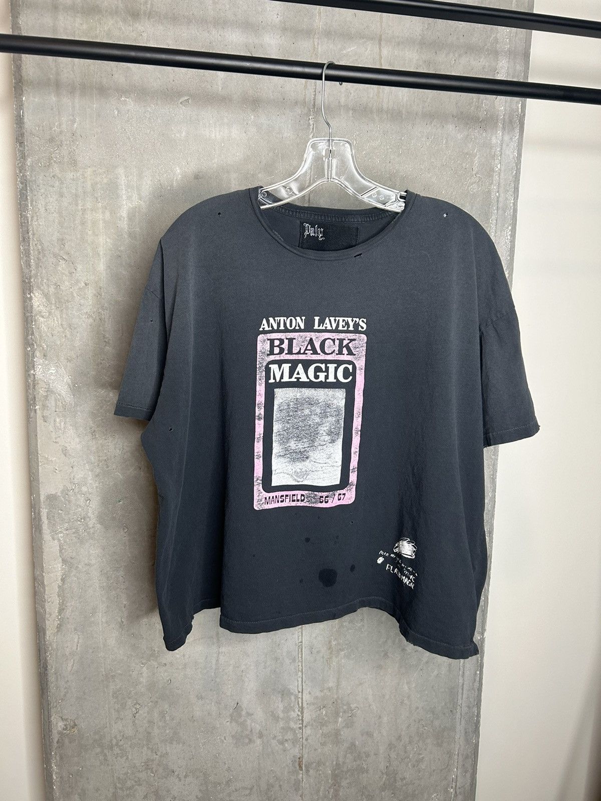 image of Paly Hollywood Anton Lavey Black Magic Tee, Men's (Size Medium)