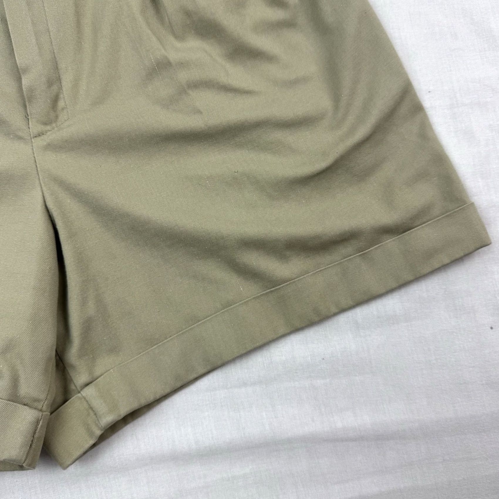 Casablanca VINTAGE Casablanca Shorts Womens 80s 10 High Waisted Hipster Mom Beige Cotton Polyester Casual Womens Size 32" / US 10 / IT 46 - 4 Thumbnail